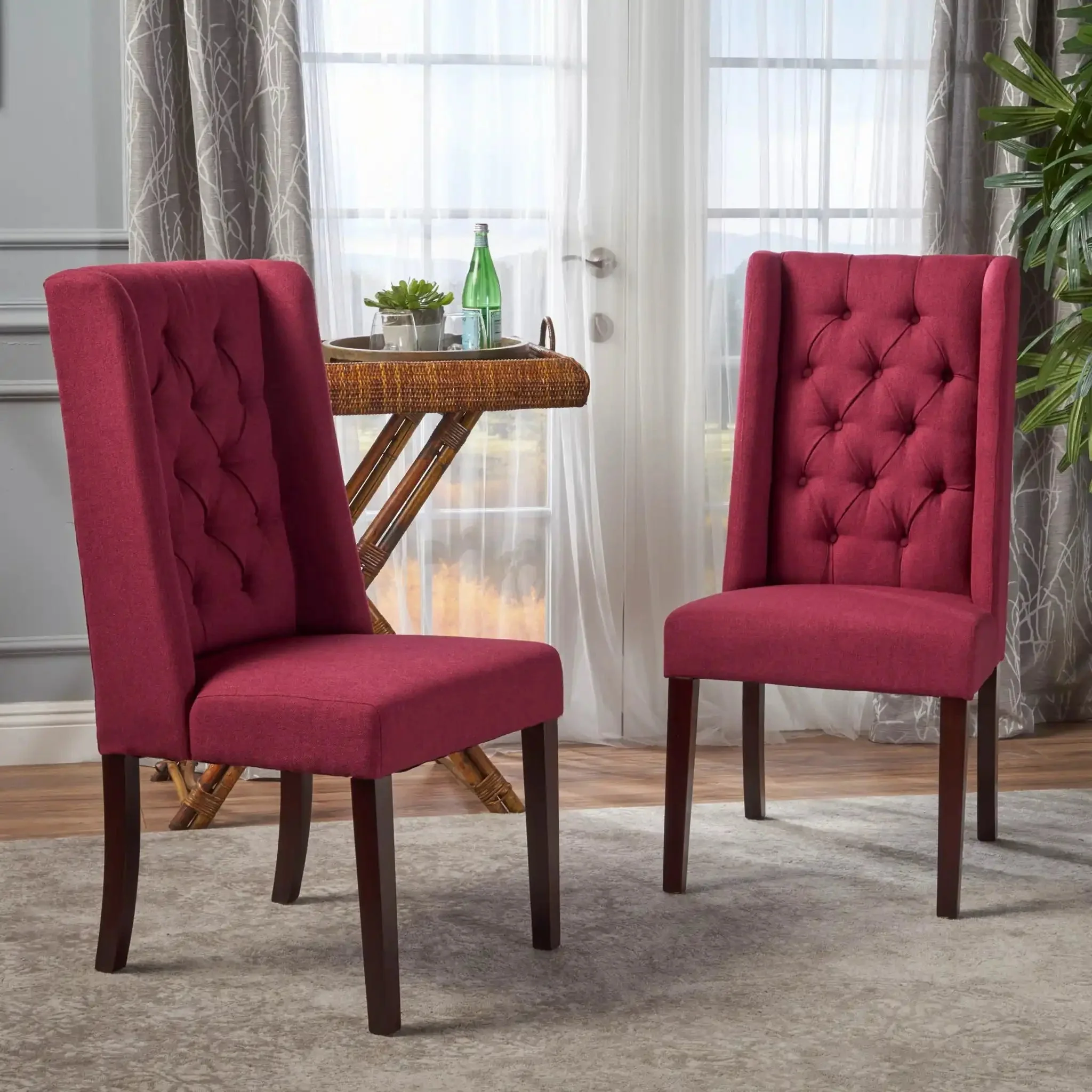 Sophisticated Tufted Dining Chair With High Back Design - Image 16