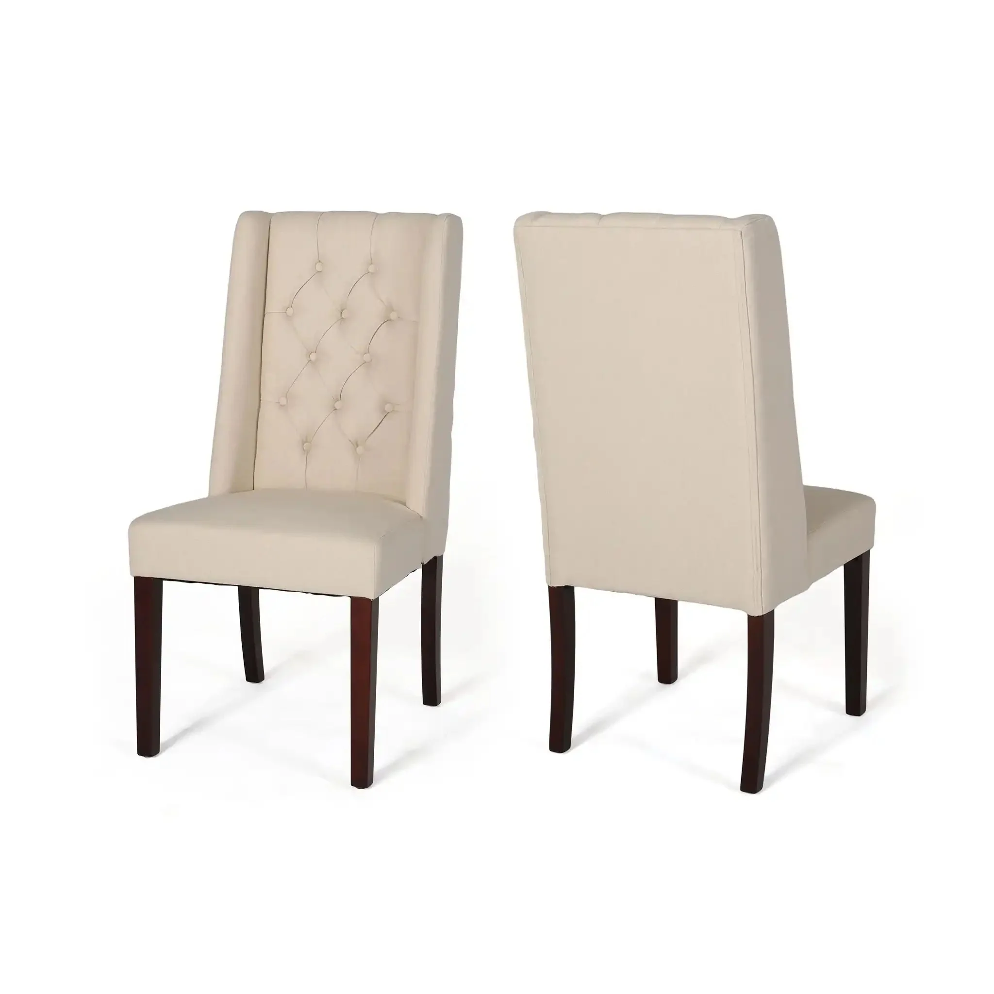 Sophisticated Tufted Dining Chair With High Back Design - Image 2