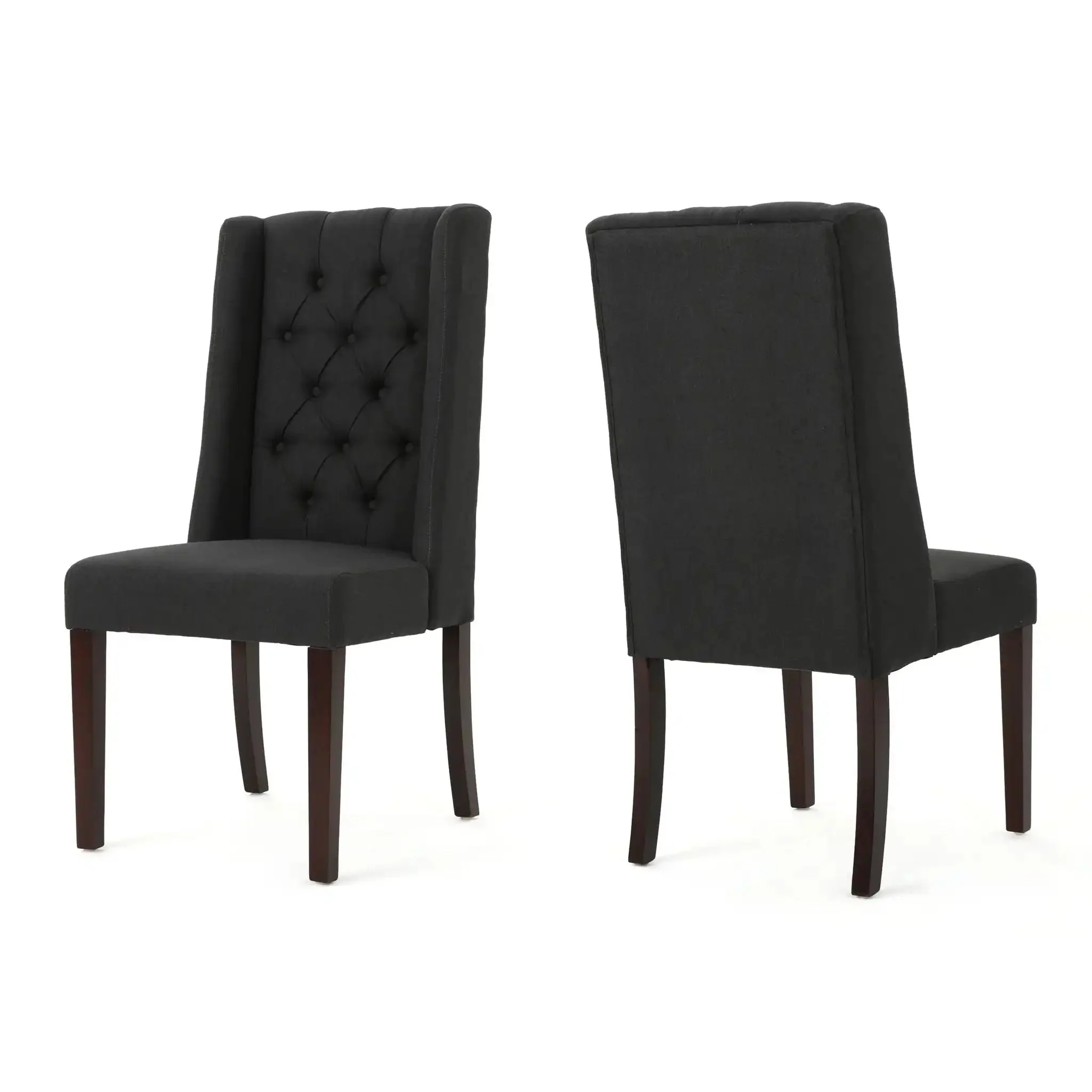 Sophisticated Tufted Dining Chair With High Back Design - Image 4