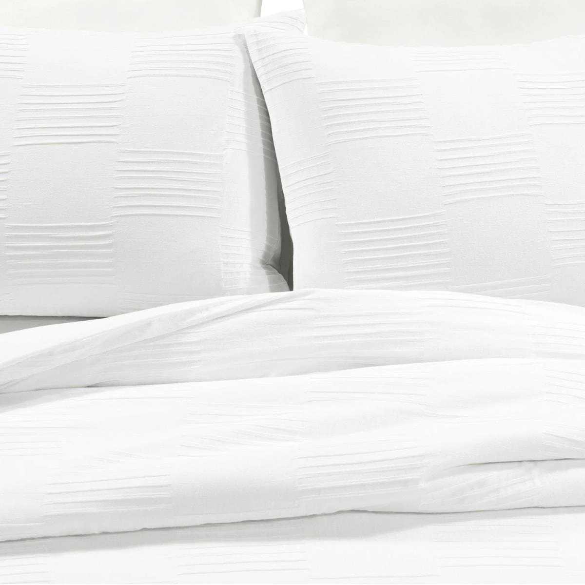 Sorano Chambray Textured Jacquard Cotton Duvet Cover 3 Piece Set - Image 10