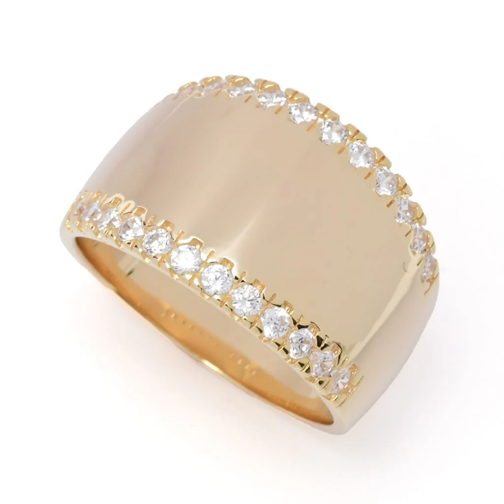 Sorrento Italian Silver 0.64 DEW Simulated Diamond Tapered Band Ring - Image 6