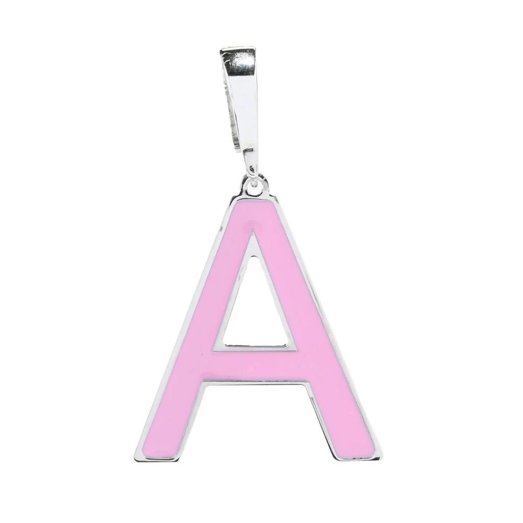 Sorrento Italian Silver 1.75" Enamel Initial Enhancer Pendant - Image 6