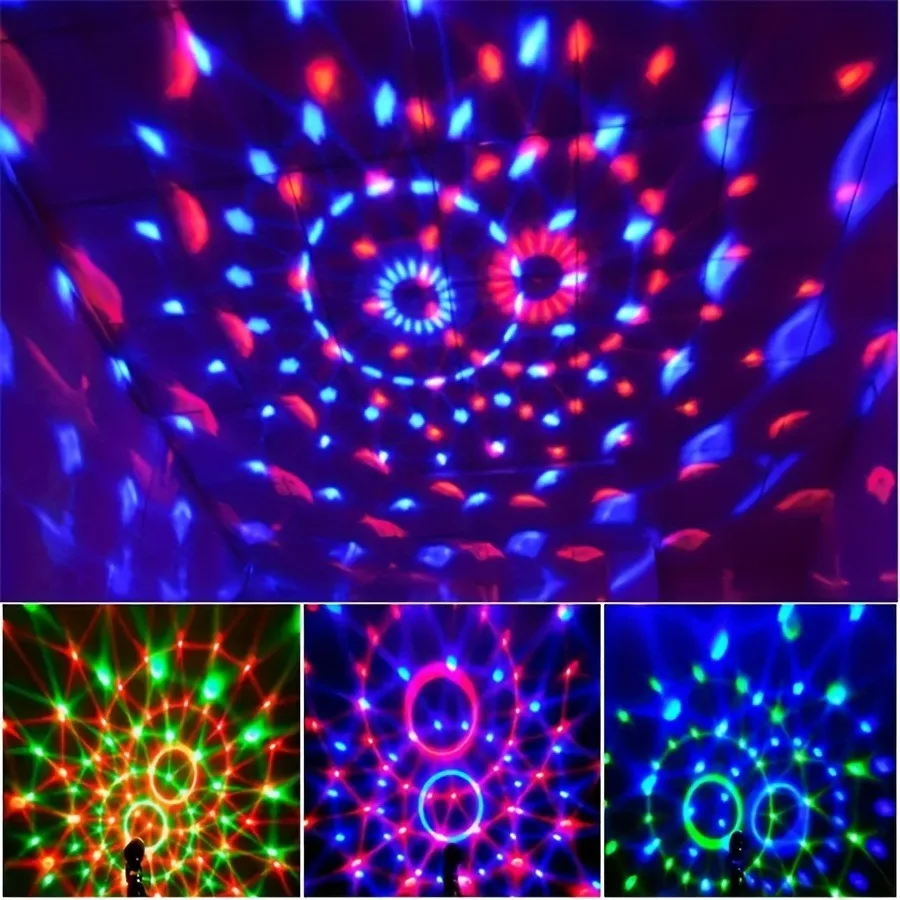 Sound Activated Rotating Disco Ball Light RGB LED Party Stage Lamp for Home - Image 3