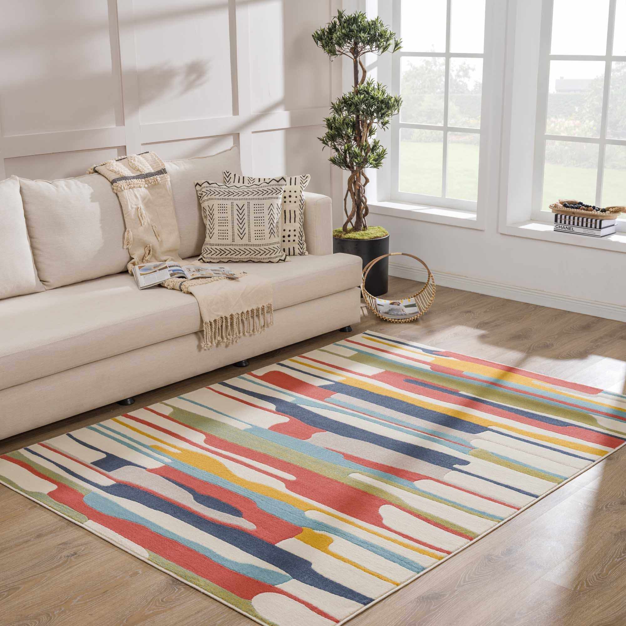 Southfields Colorful Modern Area Carpet - Image 3
