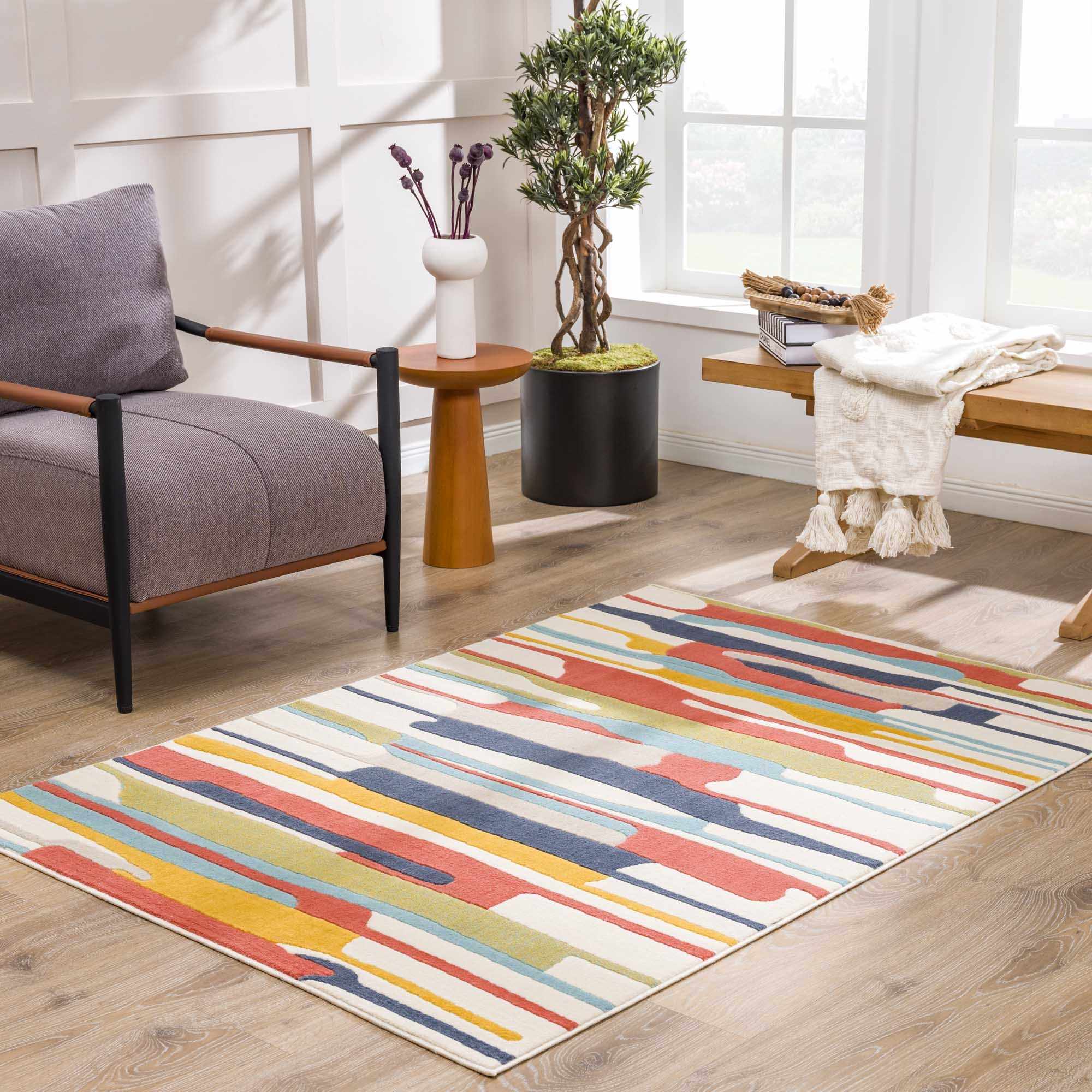 Southfields Colorful Modern Area Carpet - Image 5