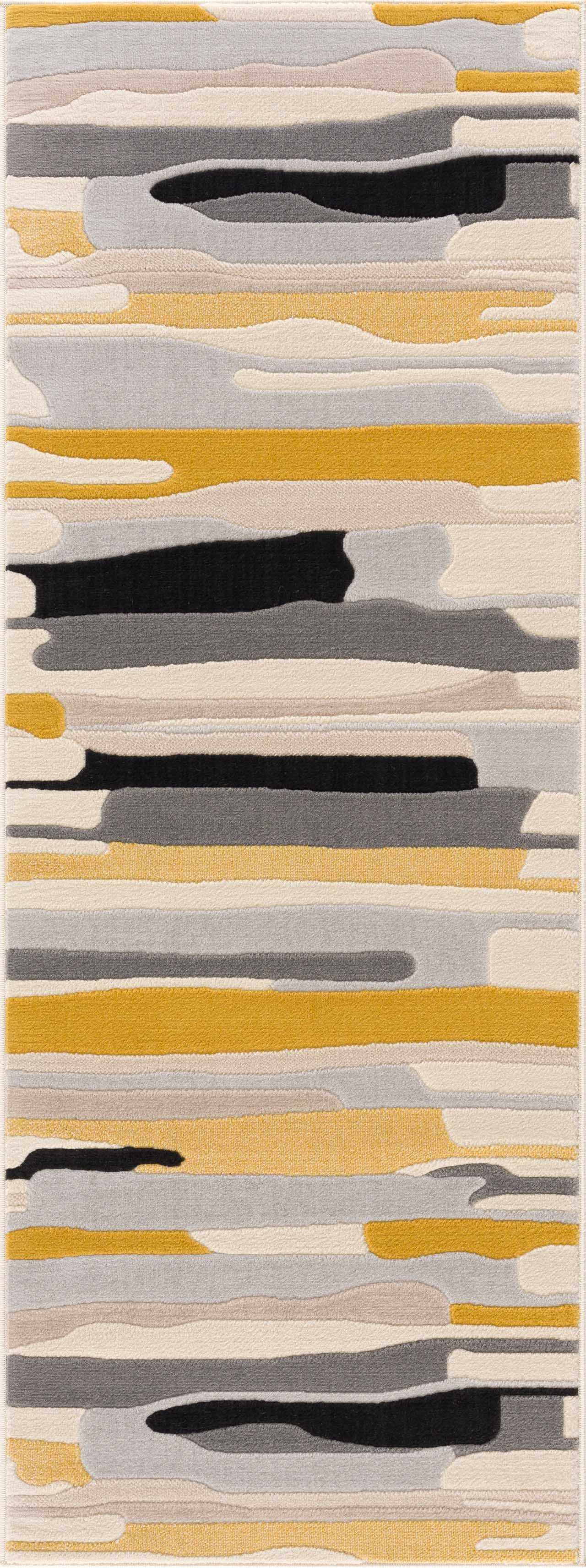 Southfields Mustard Modern Rug - Image 11