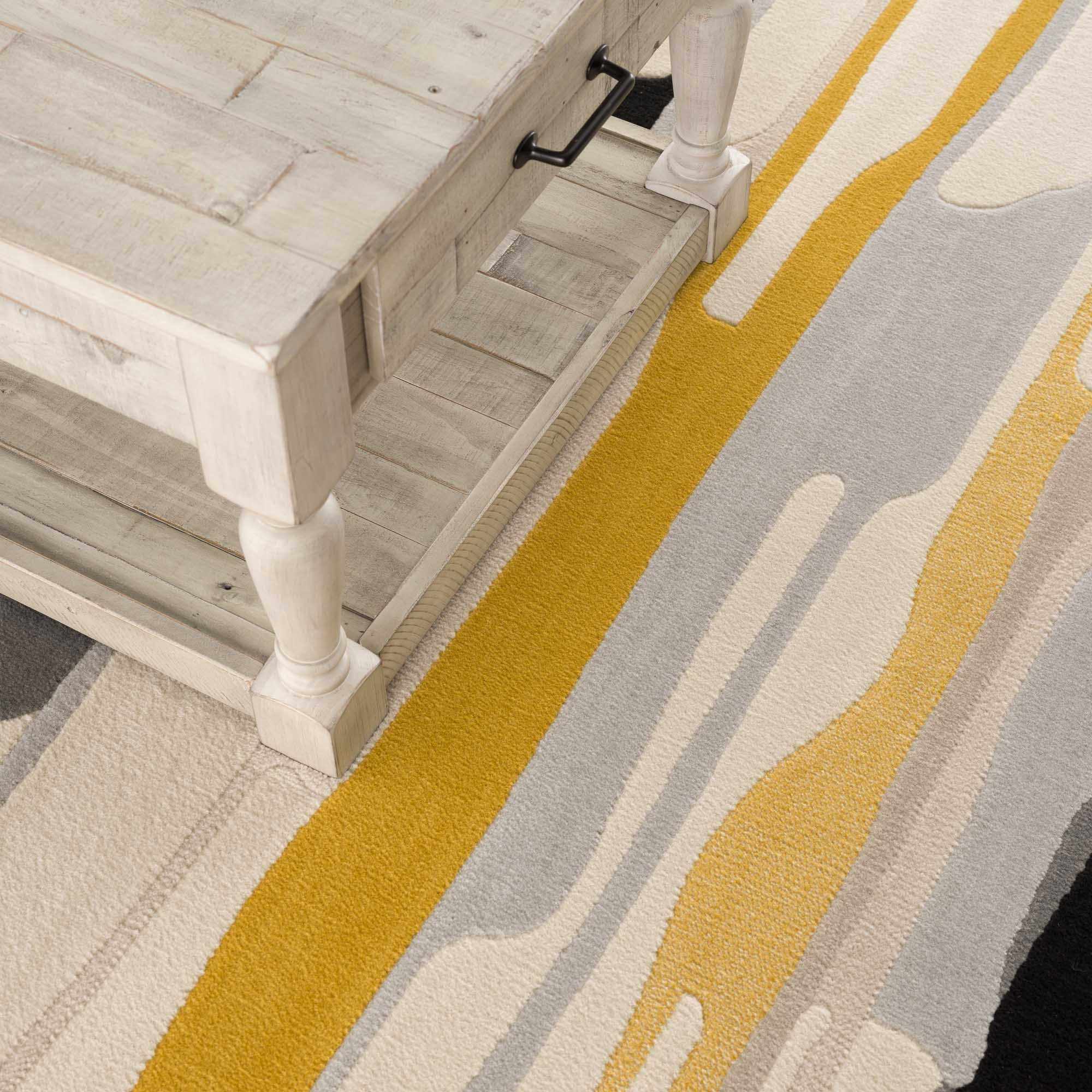 Southfields Mustard Modern Rug - Image 15