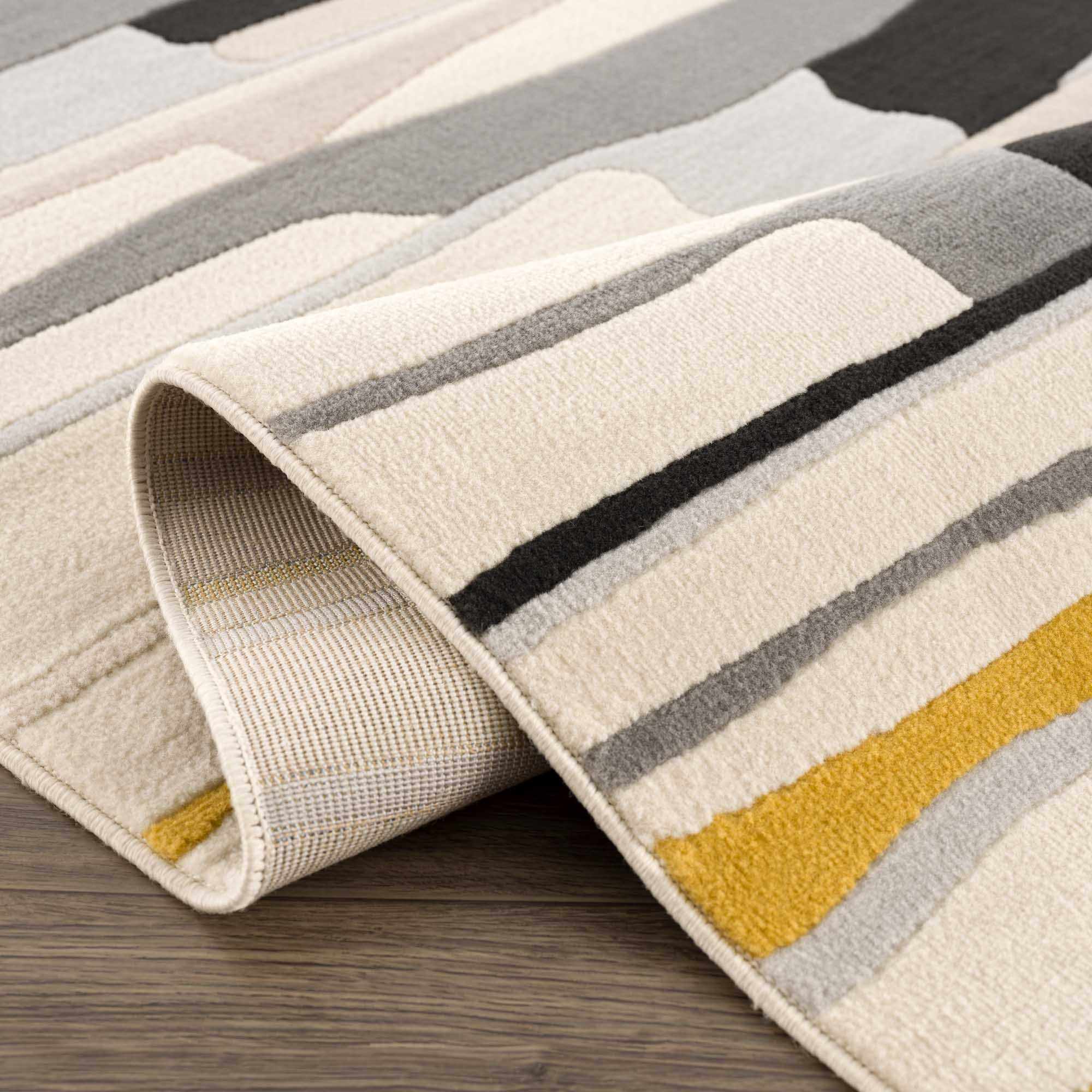 Southfields Mustard Modern Rug - Image 7