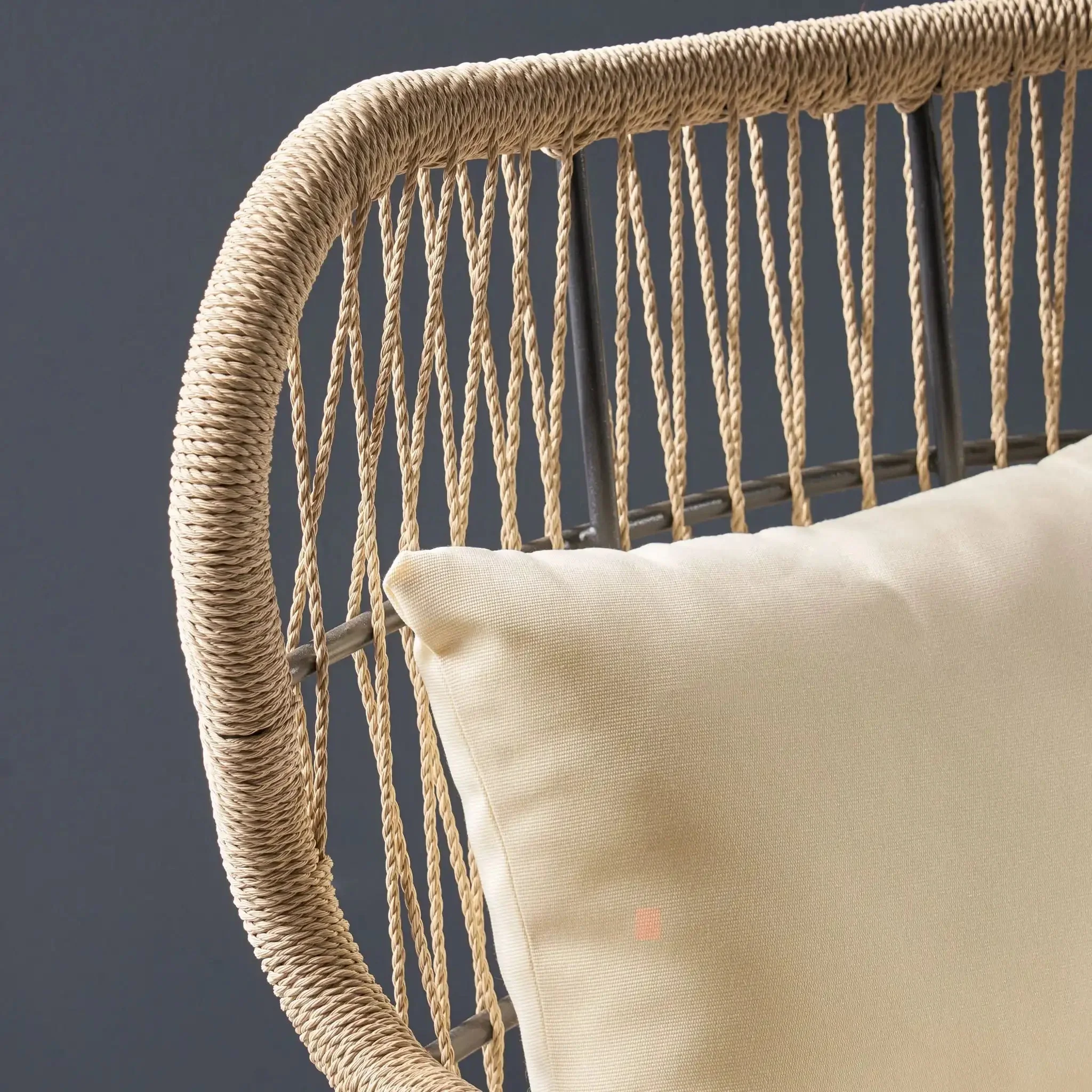 Southport - Club Chair With Woven Rope And Cushions - Image 4