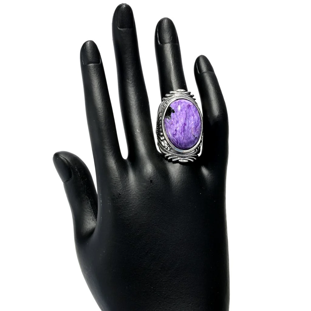 Southwest Elements 25x18mm Choice of Gem Tapered Statement Ring - Image 2