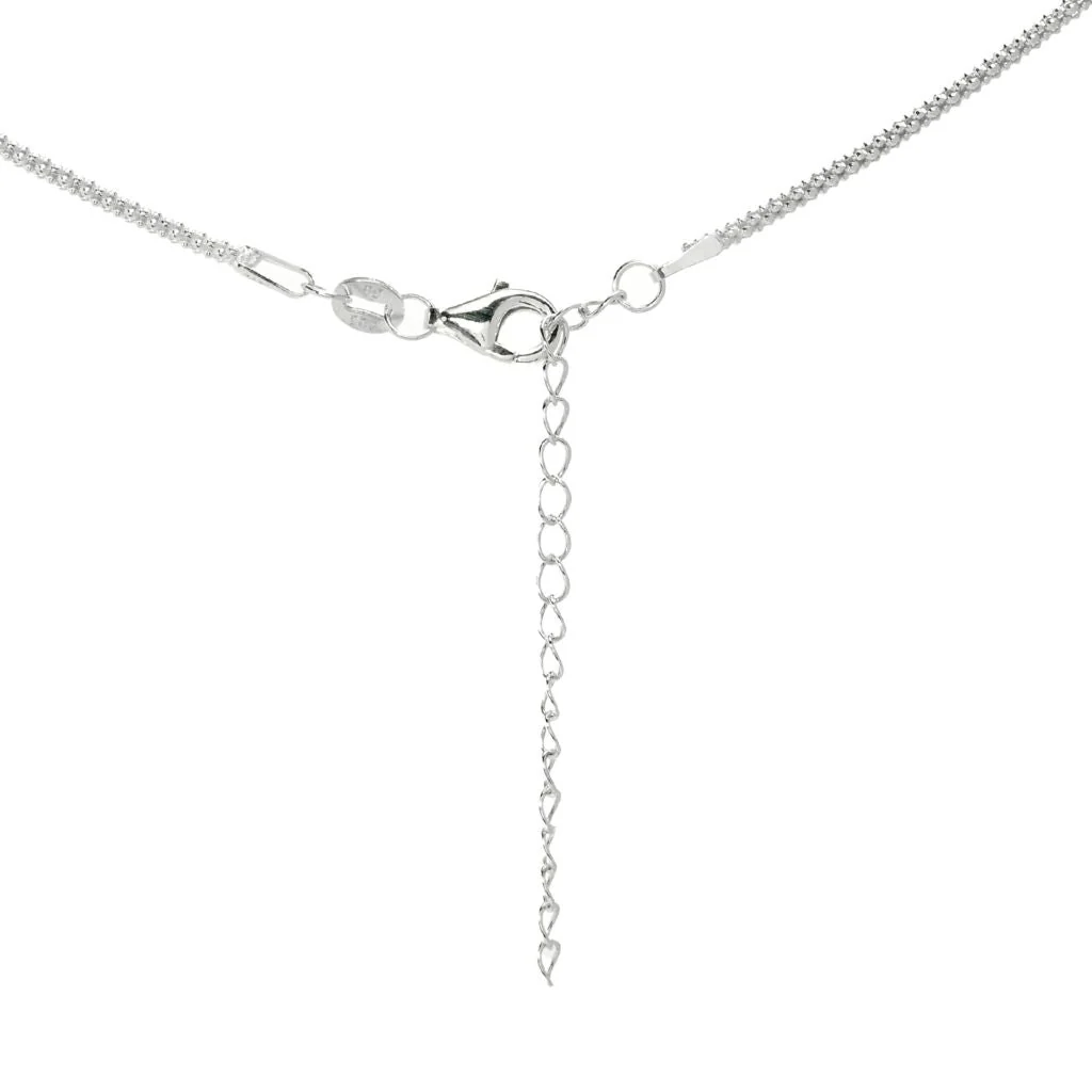 Southwest Elements Sterling Silver 25x18mm White Buffalo East-West Necklace - Image 2