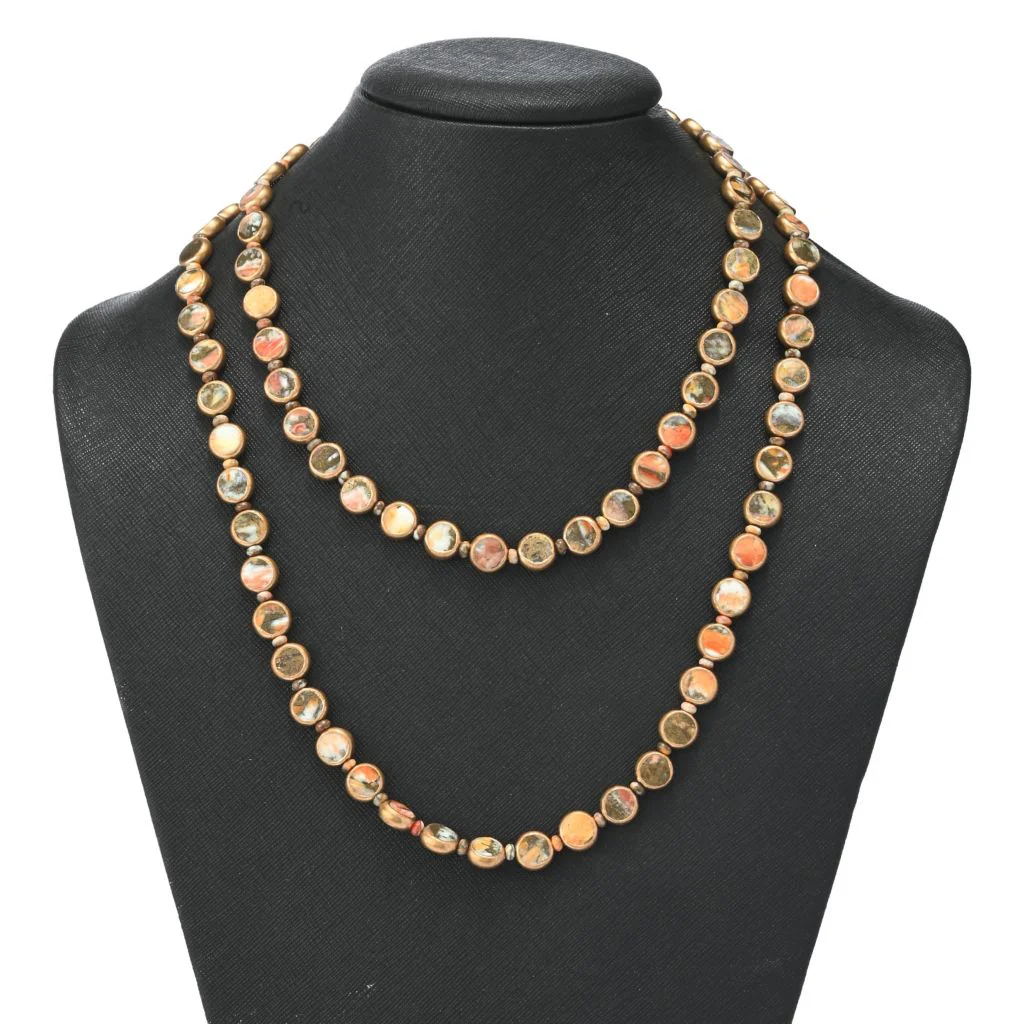 Southwest Elements Sterling Silver Choice of Gemstone Coin & Gem Bead Necklace - Image 2