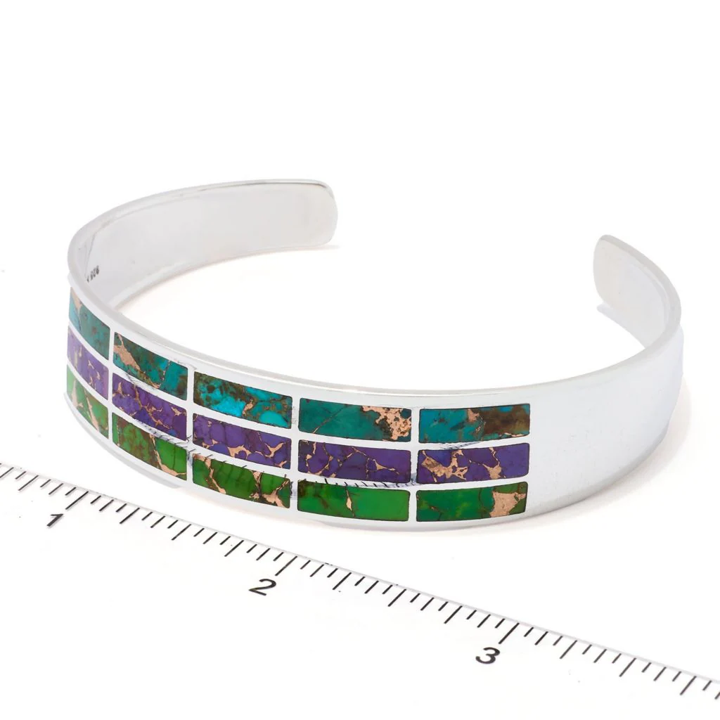 Southwest Elements Sterling Silver Colors of Mohave Turquoise Bracelet - Image 2