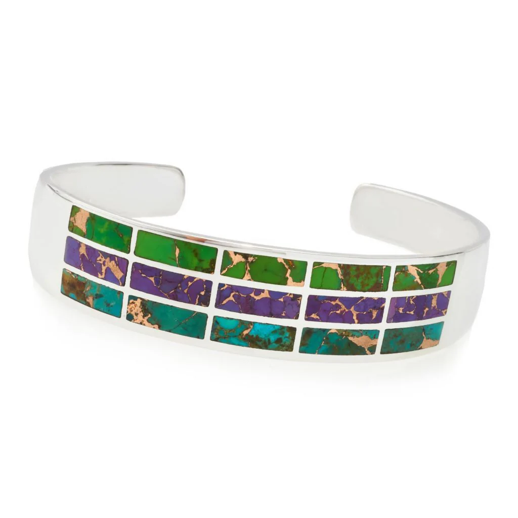 Southwest Elements Sterling Silver Colors of Mohave Turquoise Bracelet - Image 3