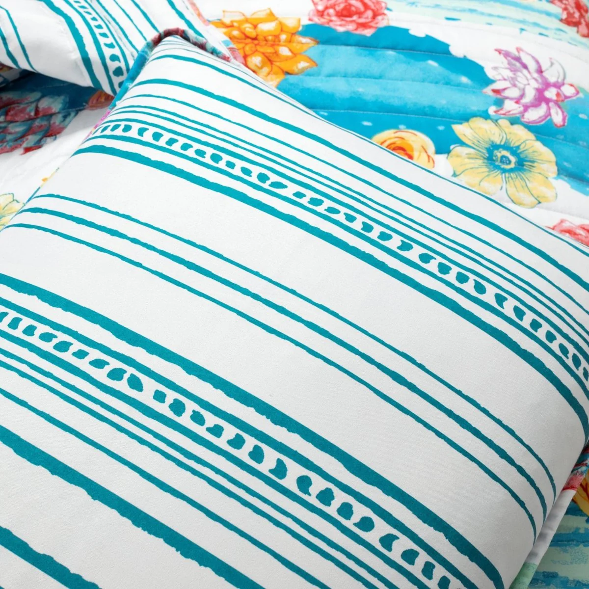 Southwest Vibrant Cactus Reversible 3 Piece Quilt Set - Image 6