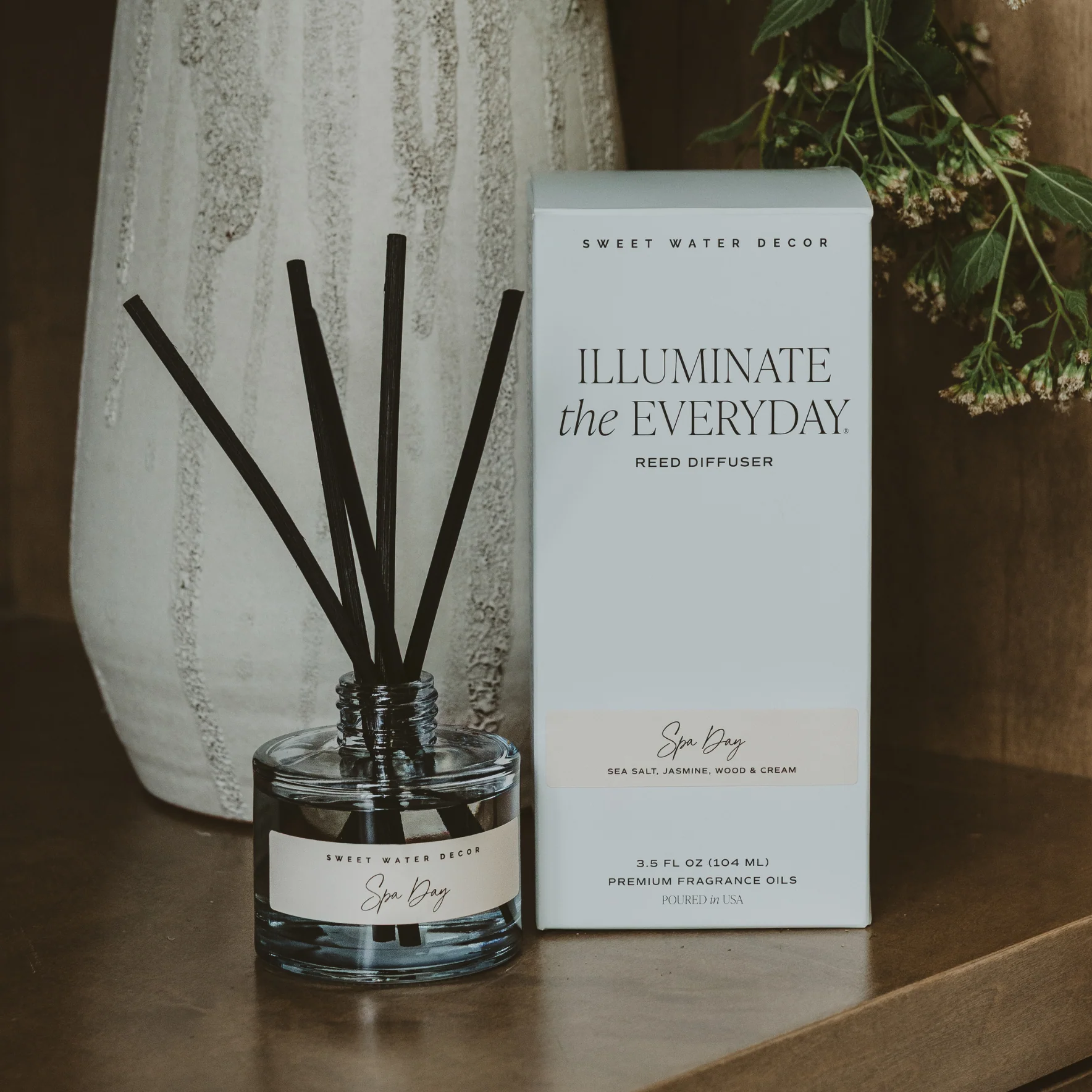 Spa Day Blue Tinted Glass Jar Reed Diffuser - Image 3