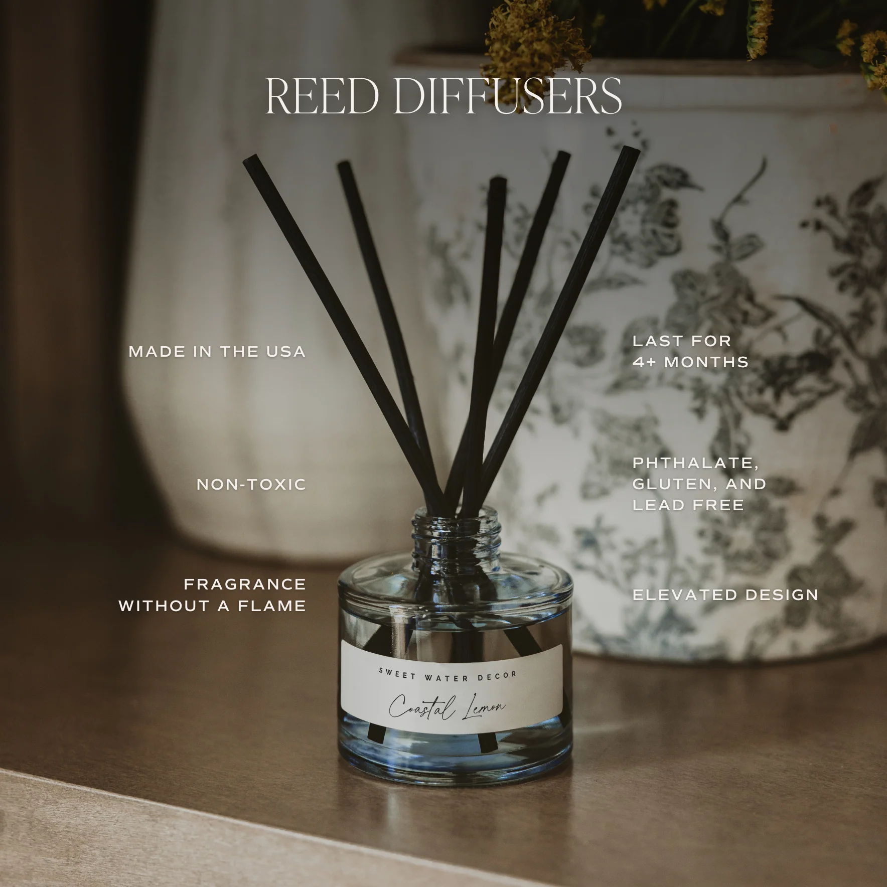 Spa Day Blue Tinted Glass Jar Reed Diffuser - Image 6