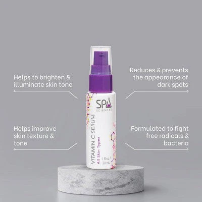 Spa Sciences Vitamin C Serum Brightening Facial Serum 1 fl oz - Image 3