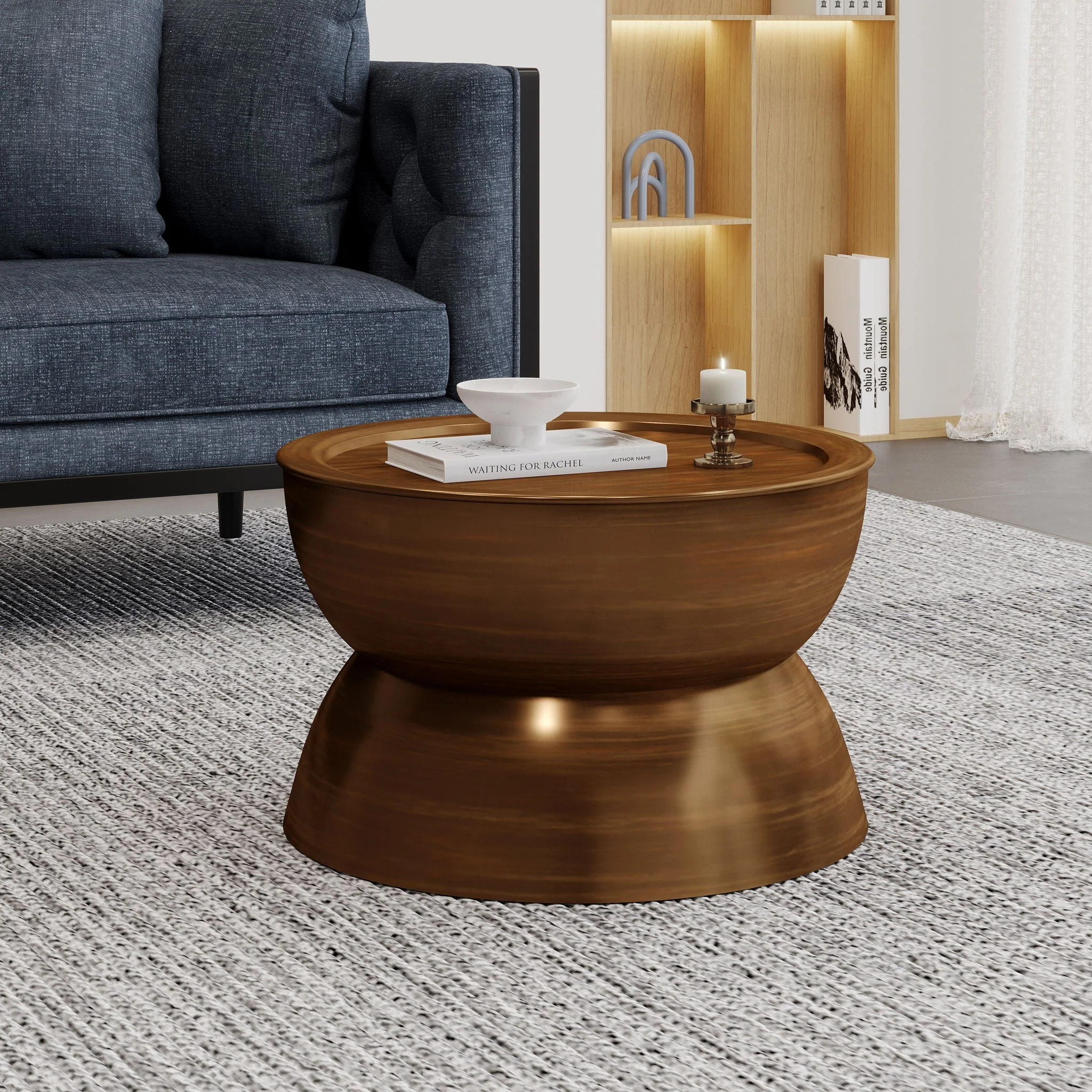 Sparling - Modern Iron Hourglass Coffee Table - Image 11