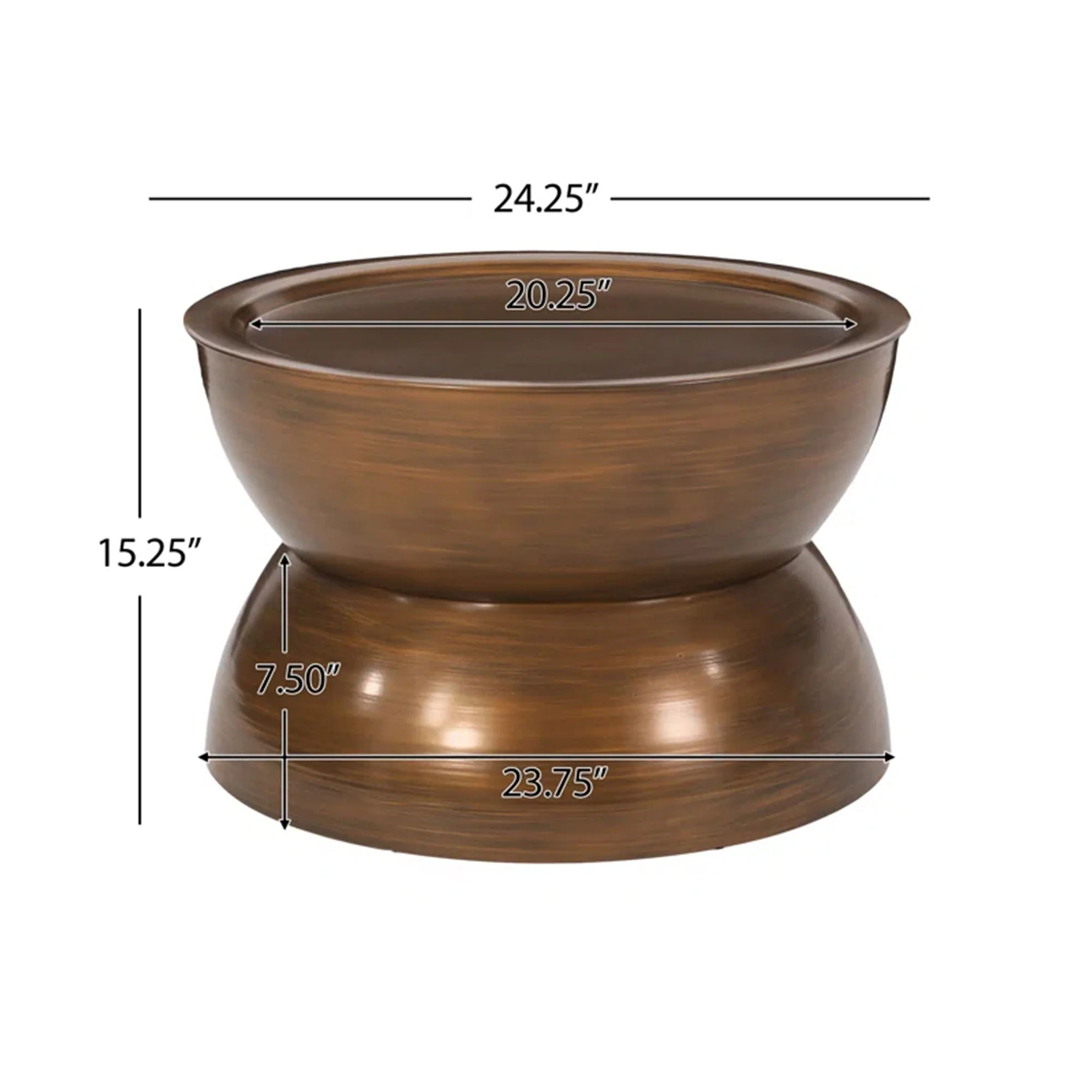 Sparling - Modern Iron Hourglass Coffee Table - Image 5