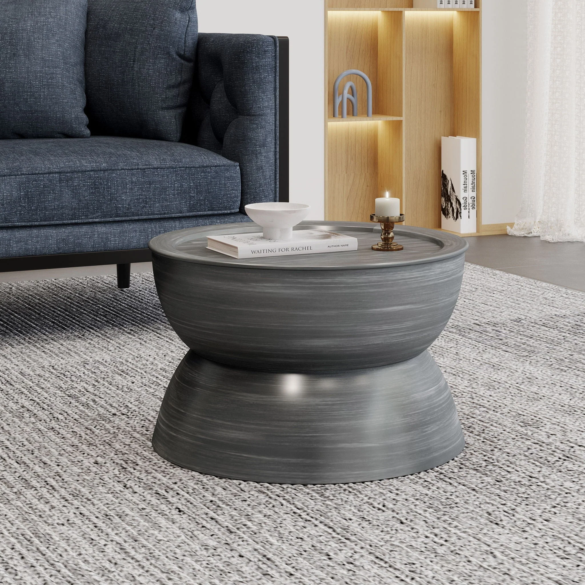 Sparling - Modern Iron Hourglass Coffee Table - Image 7