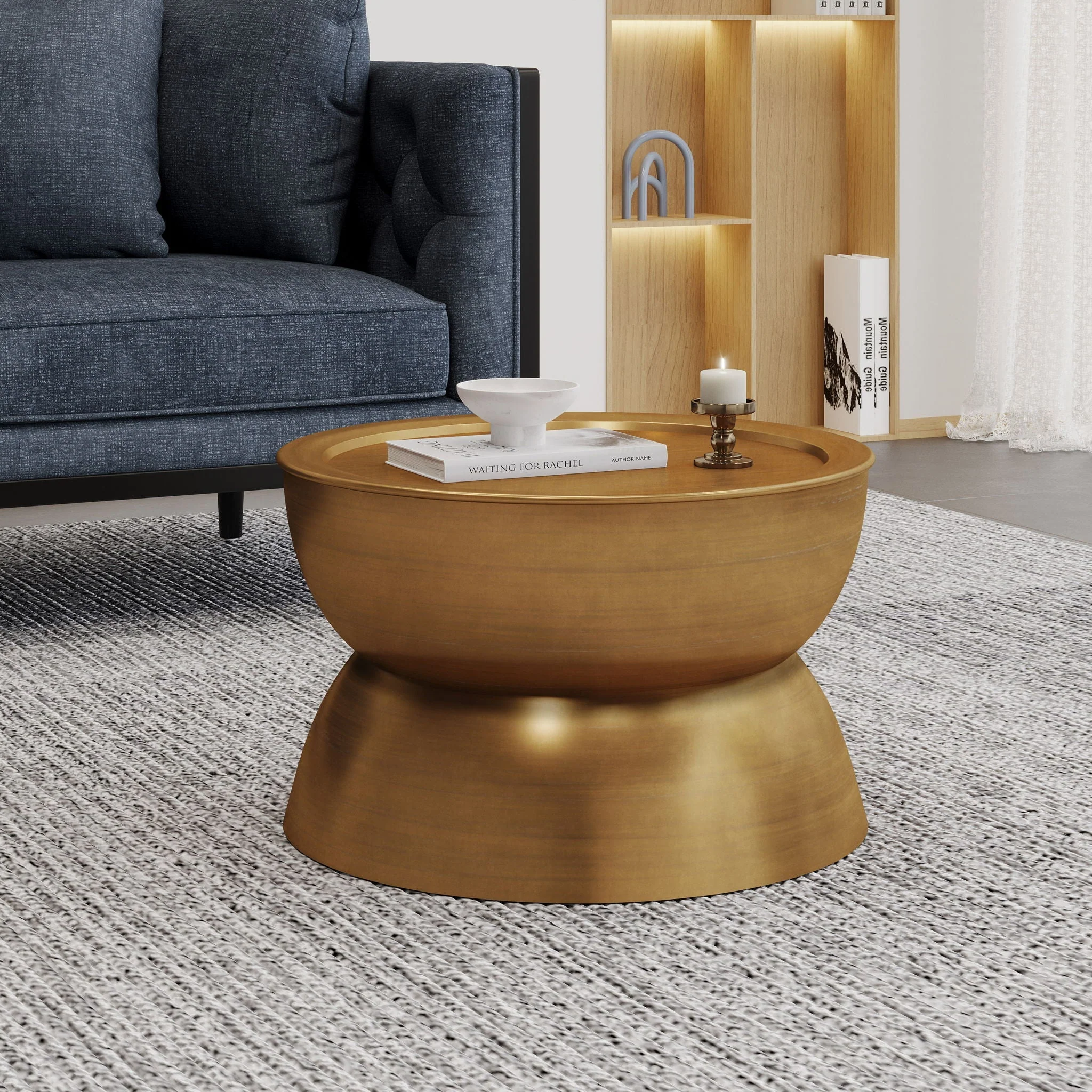 Sparling - Modern Iron Hourglass Coffee Table - Image 9