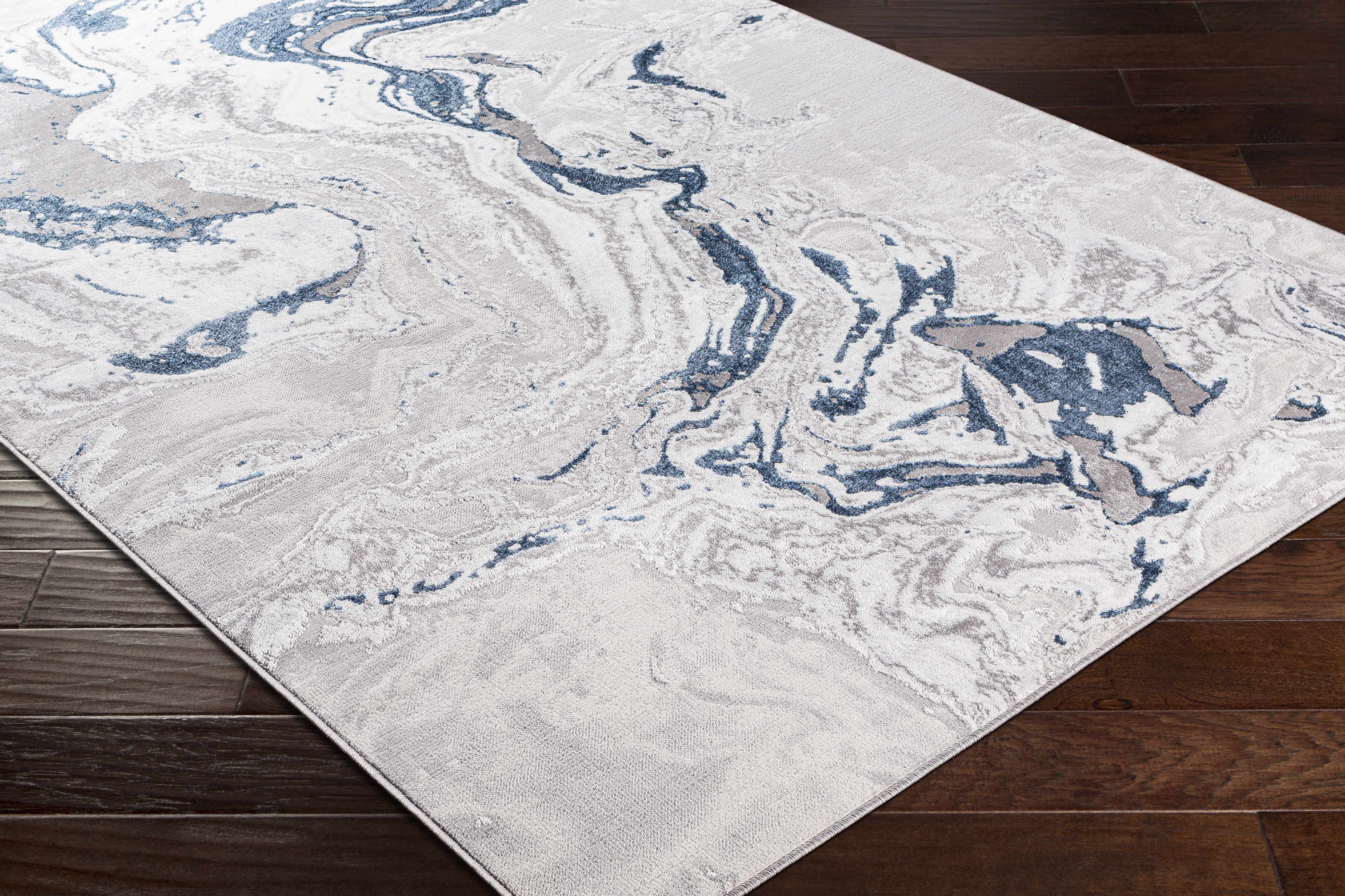 Speldhurst Blue Marble Rug - Image 4