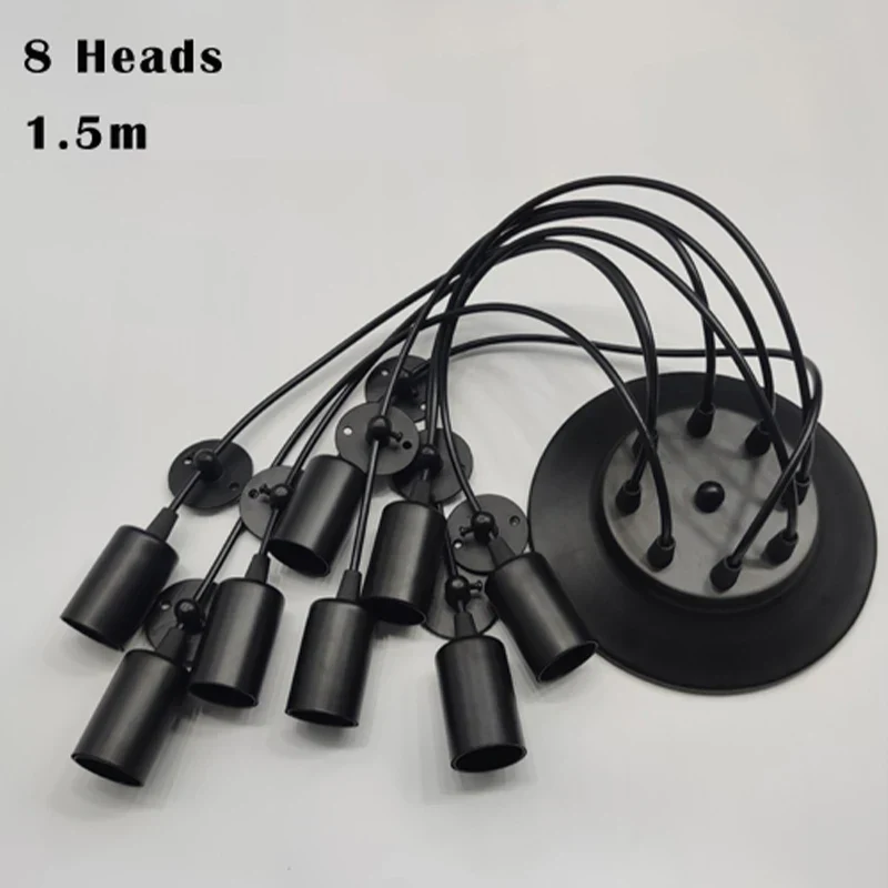 Spider Chandelier 8 Head E27 Pendant Light Vintage Industrial Ceiling Lamp - Image 7