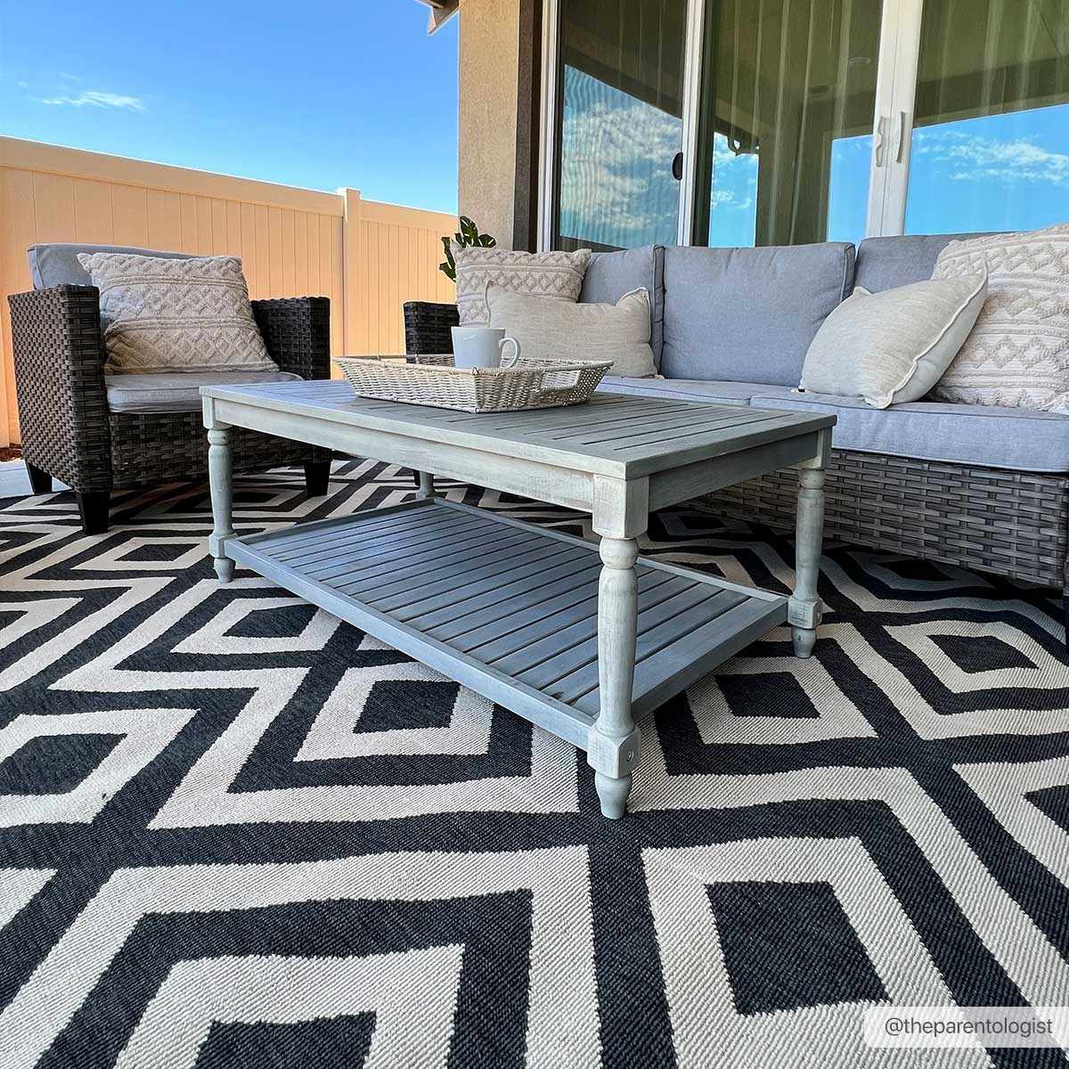 Spilsby Geometric Outdoor Rug - Clearance - Image 3
