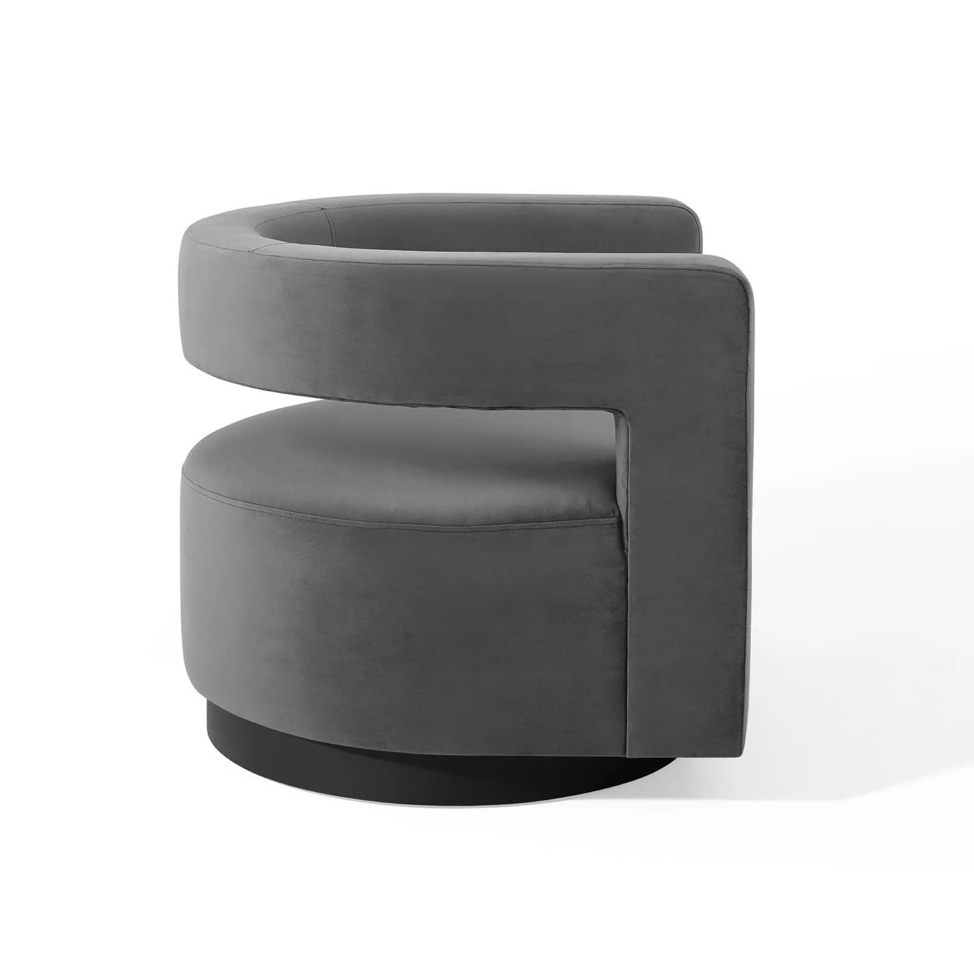 Spin Cutaway Performance Velvet Swivel Armchair by Modway - Image 11