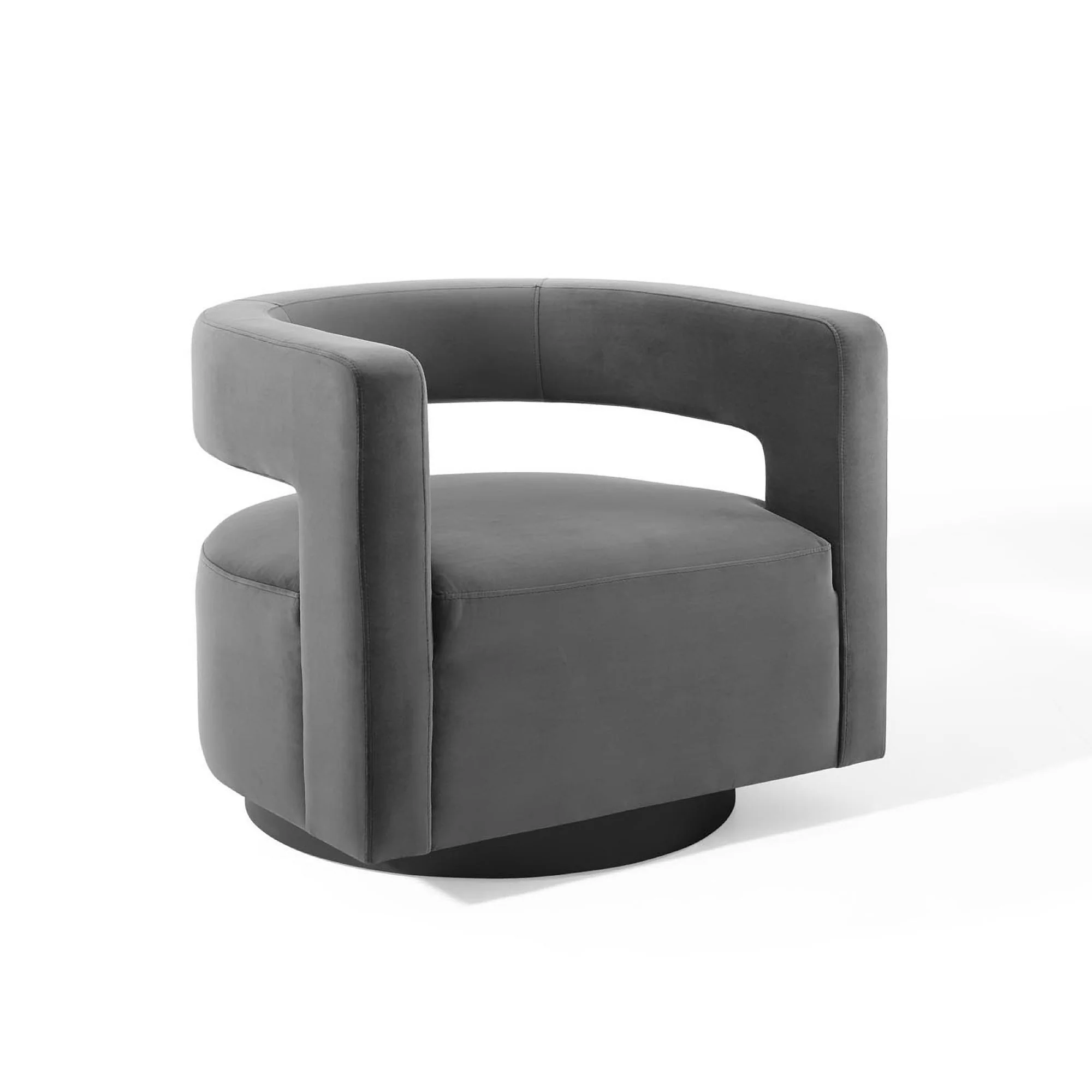 Spin Cutaway Performance Velvet Swivel Armchair by Modway - Image 14