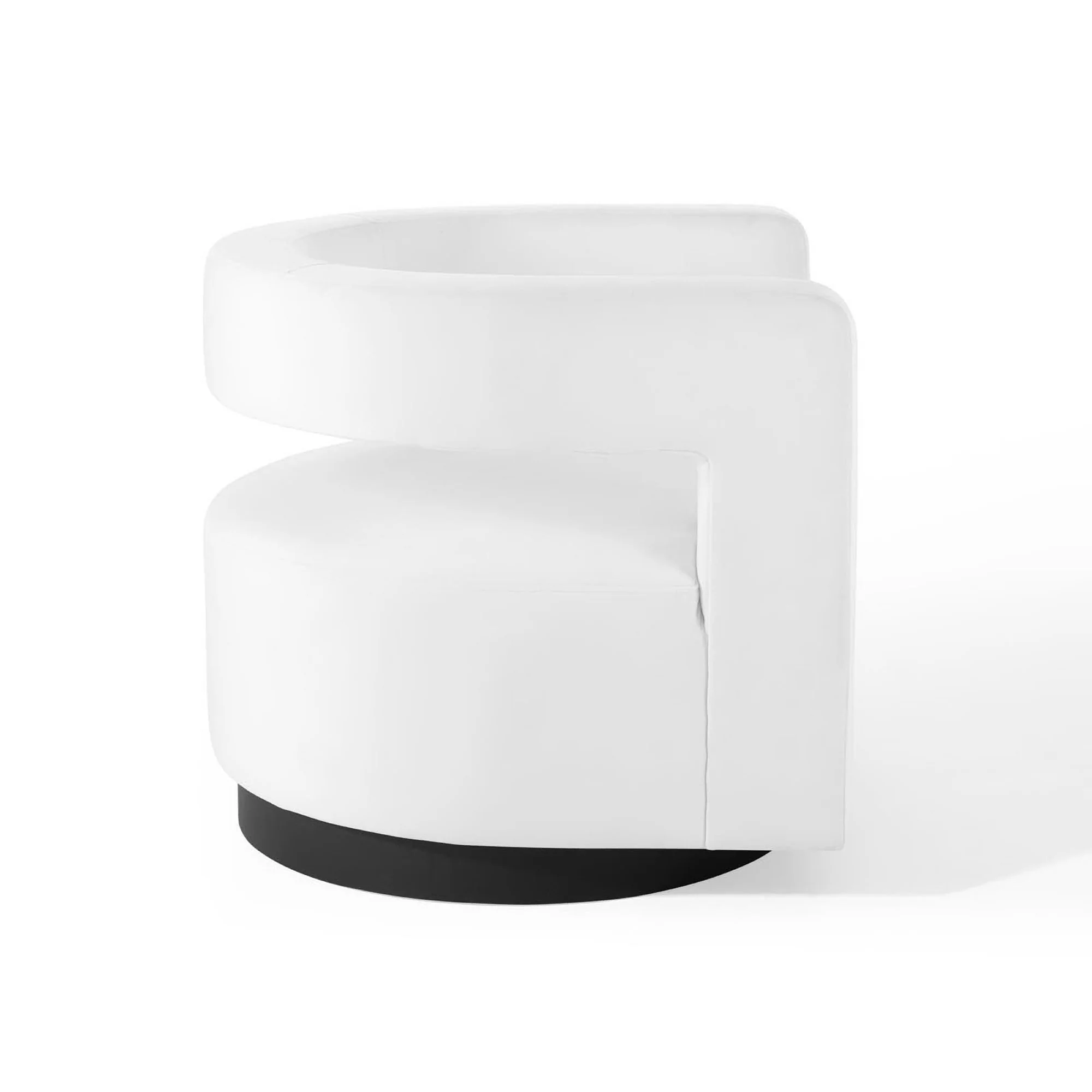 Spin Cutaway Performance Velvet Swivel Armchair by Modway - Image 3
