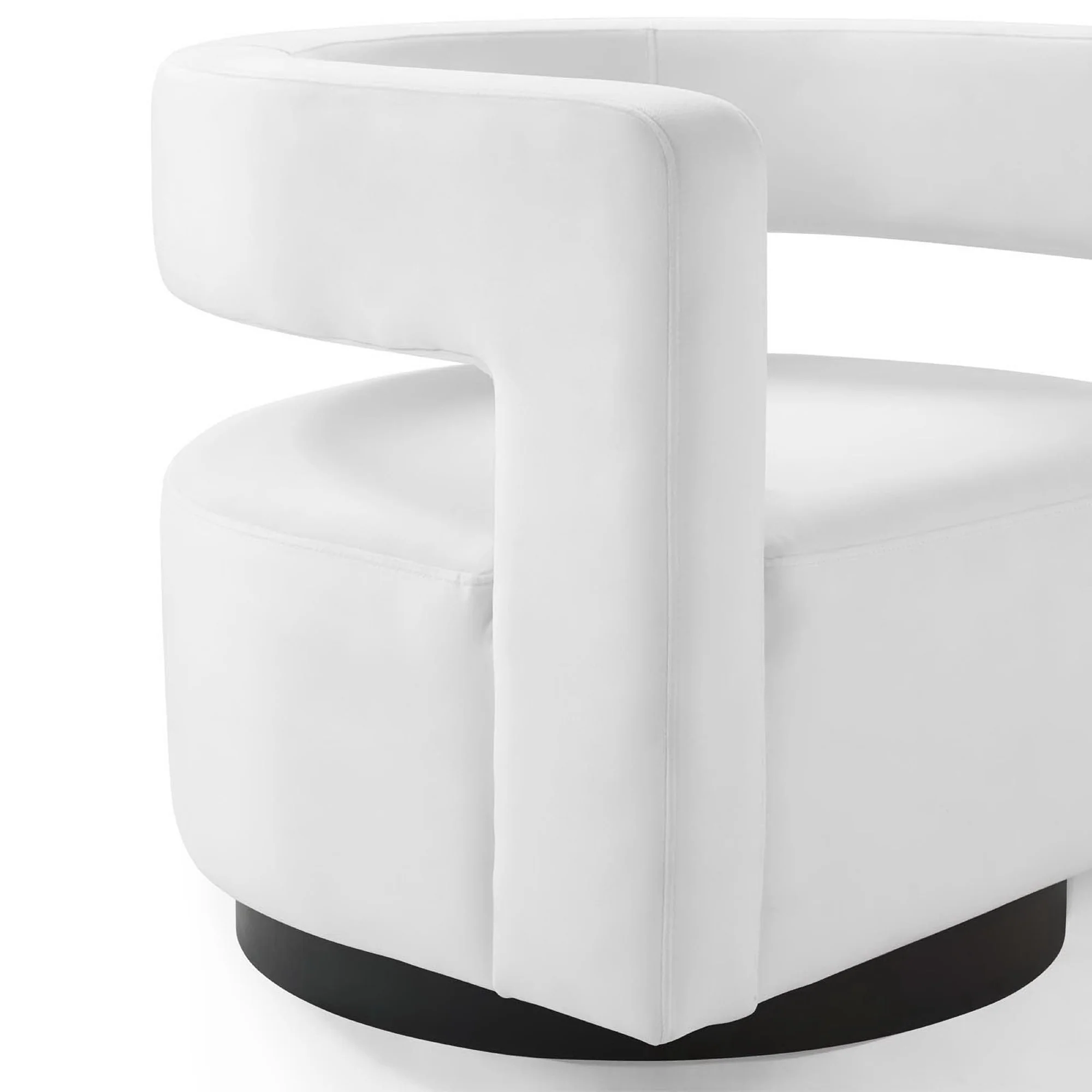 Spin Cutaway Performance Velvet Swivel Armchair by Modway - Image 6