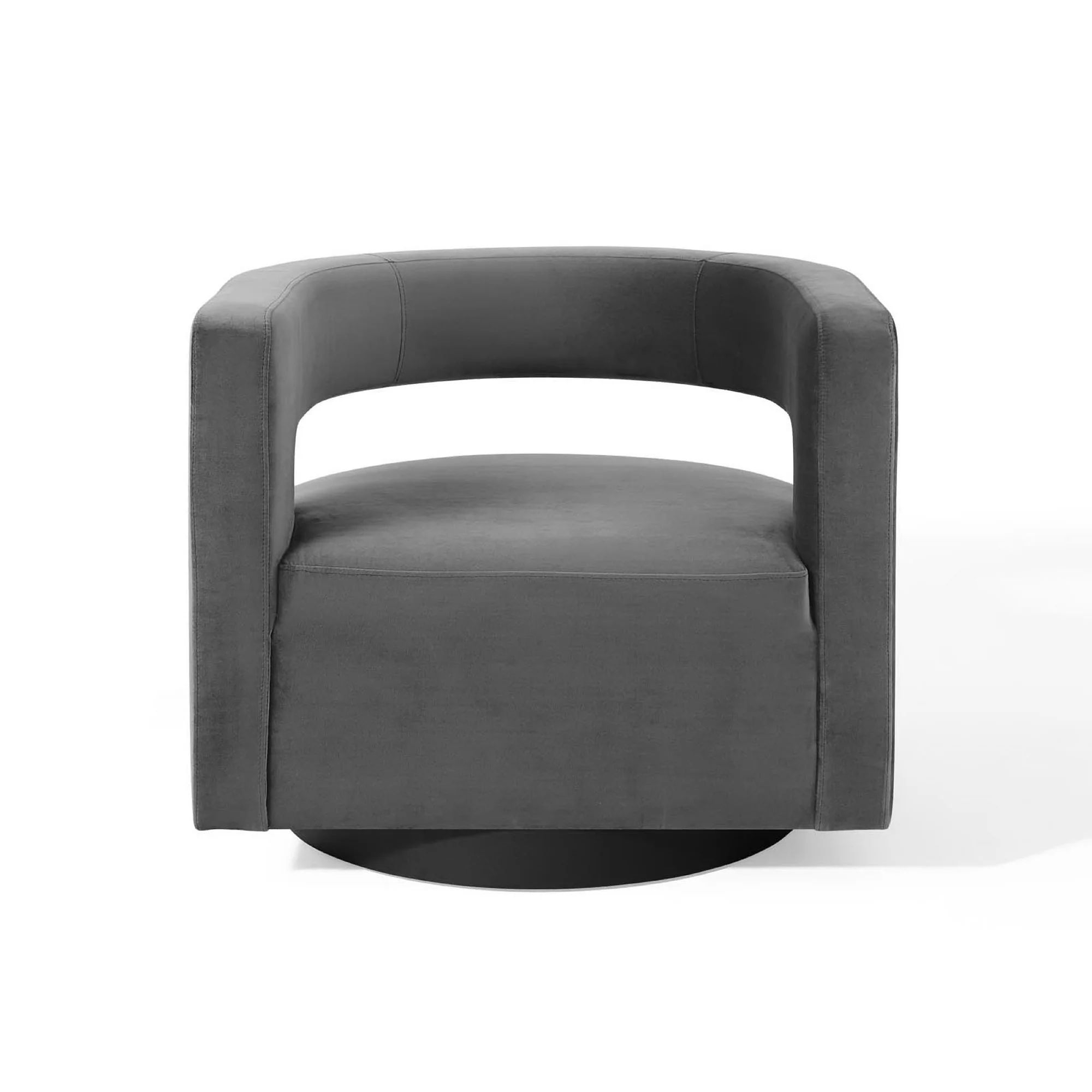Spin Cutaway Performance Velvet Swivel Armchair by Modway - Image 9