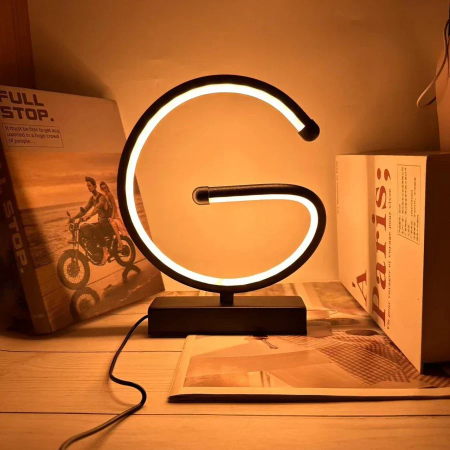 Spiral LED Night Light Dimmable Desk Lamp 3-Color Reading Bedside Bedroom Decor - Image 3