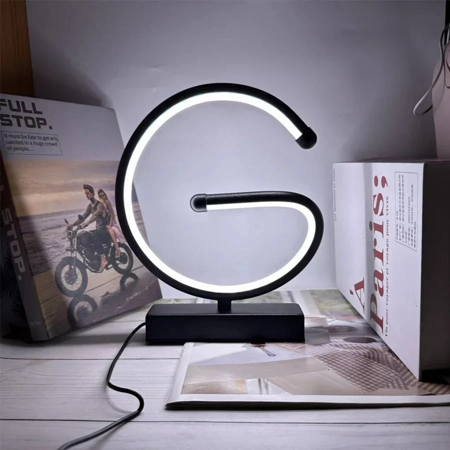 Spiral LED Night Light Dimmable Desk Lamp 3-Color Reading Bedside Bedroom Decor - Image 7