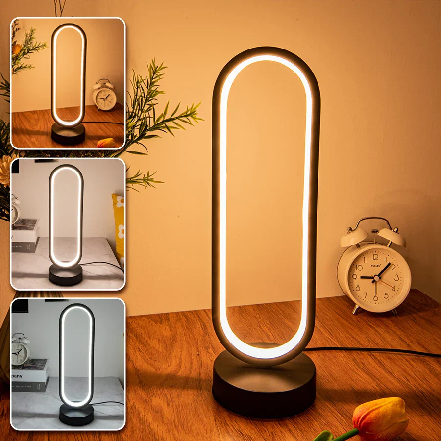 Spiral LED Night Light Dimmable Desk Lamp 3-Color Reading Bedside Bedroom Decor - Image 8