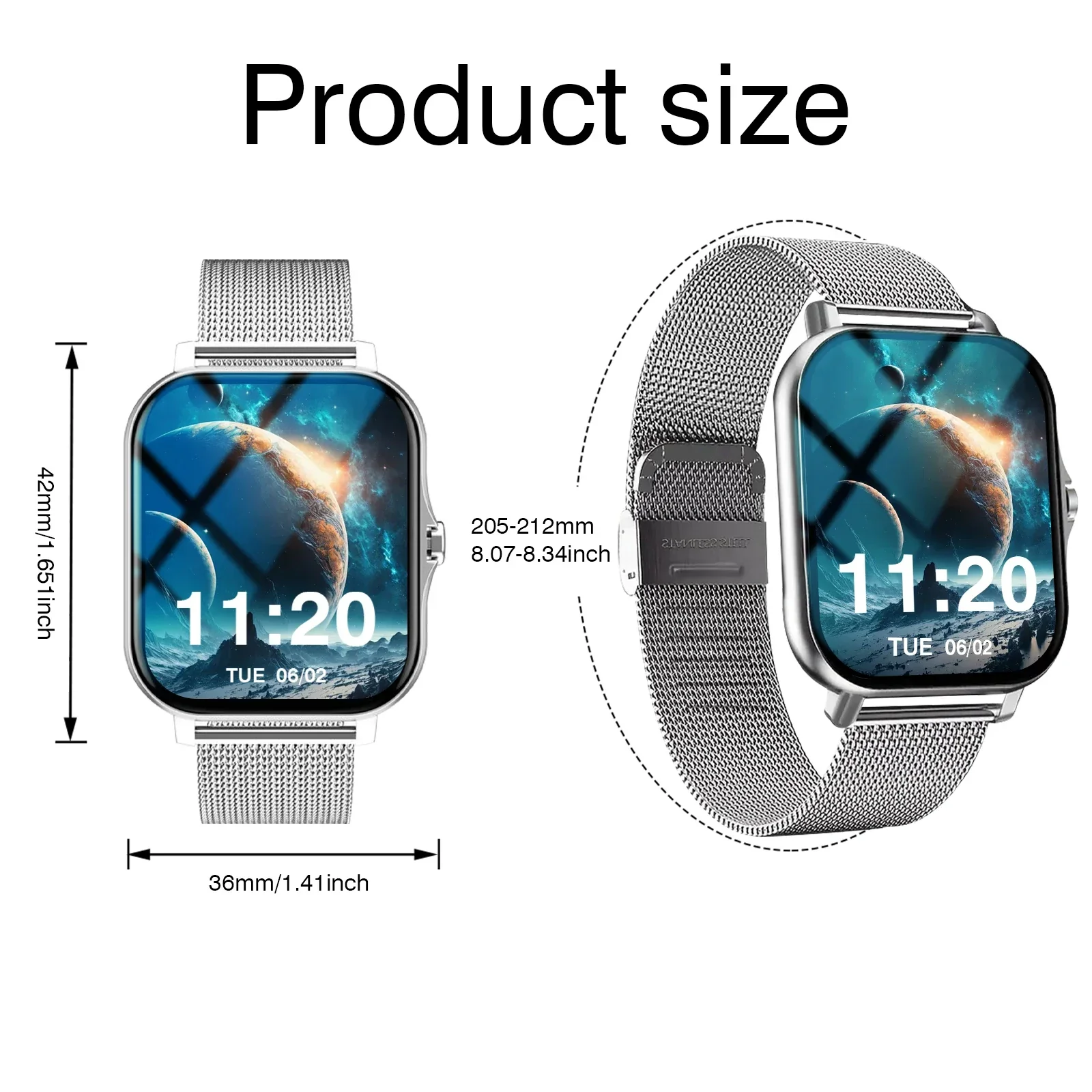 Sports Smart Watch Bluetooth Call Fitness Tracker Message Notifications for iOS Android - Image 6