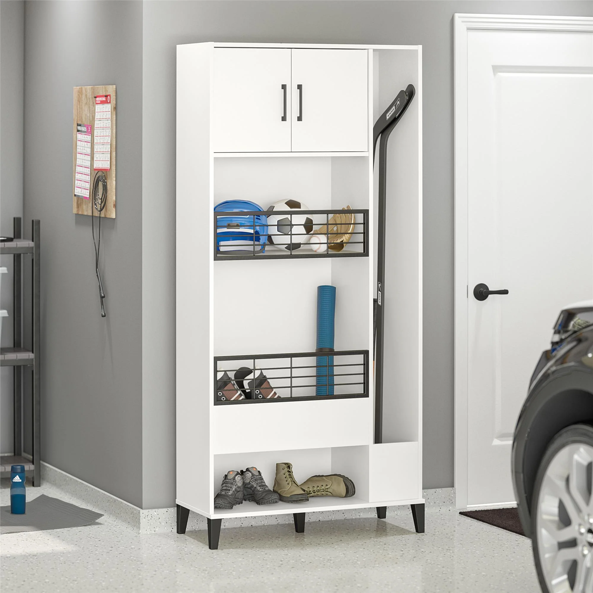 Sports Storage Cabinet - White - Image 2