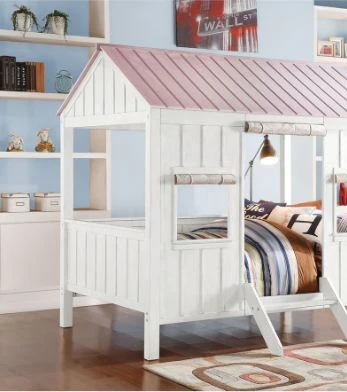 Spring - Full Bed - White / Pink - Image 2
