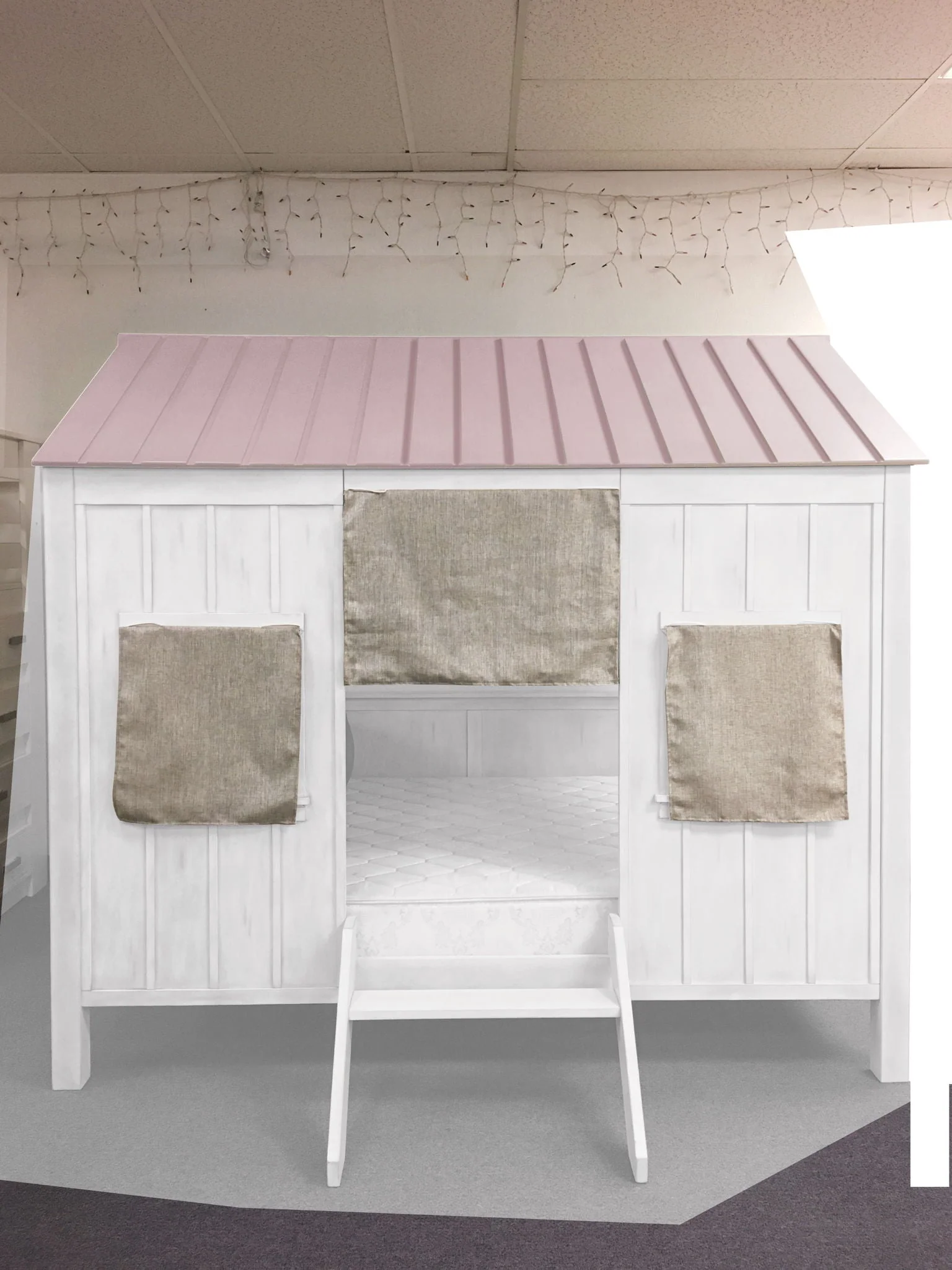 Spring - Full Bed - White / Pink - Image 3