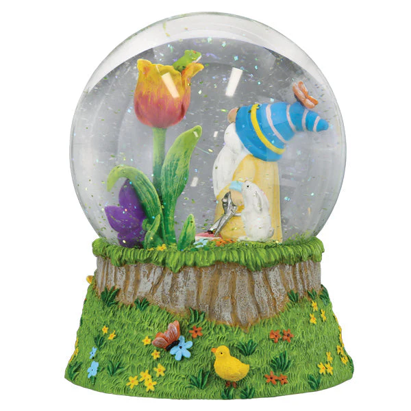 Spring Garden Gnome Snow Globe - Image 4
