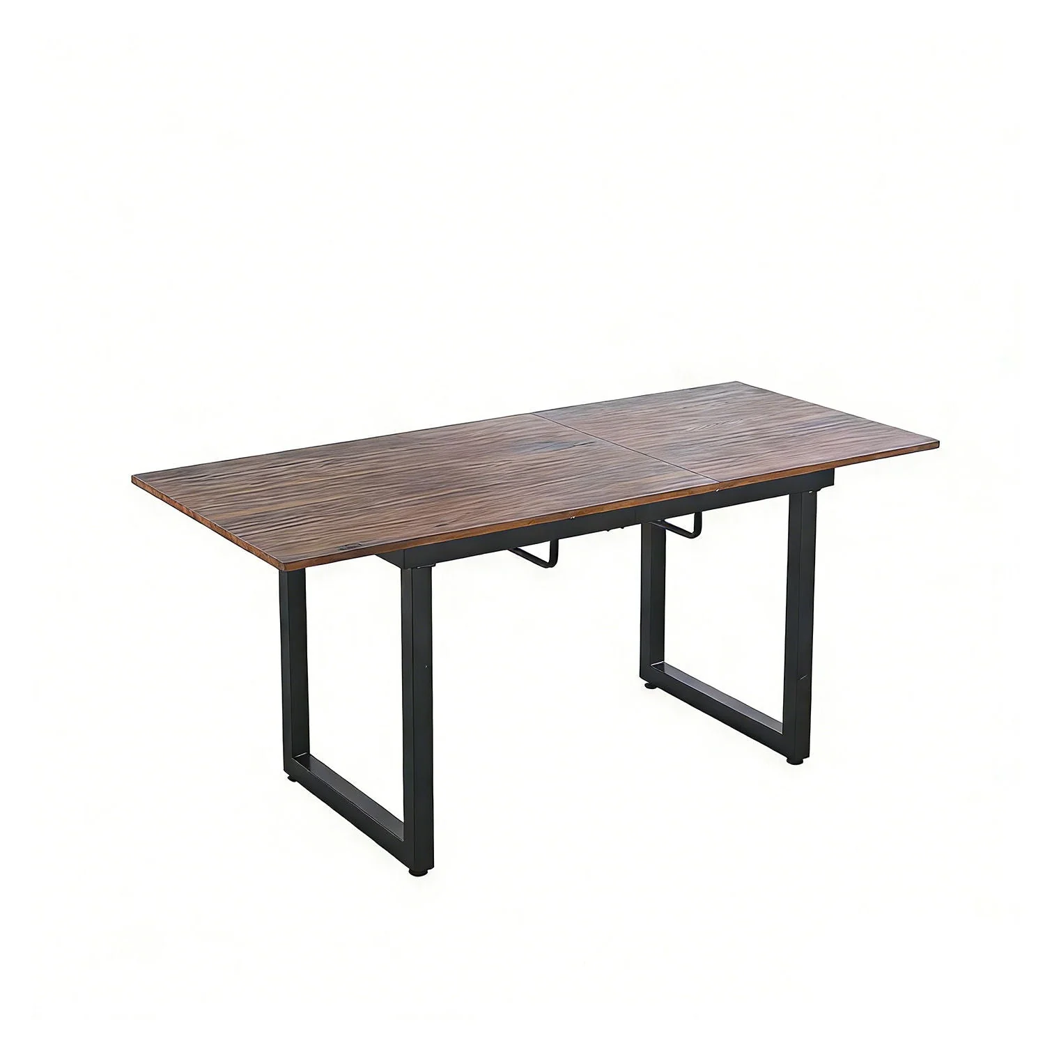 Square Extendable Dining Table With Metal Legs - Image 2
