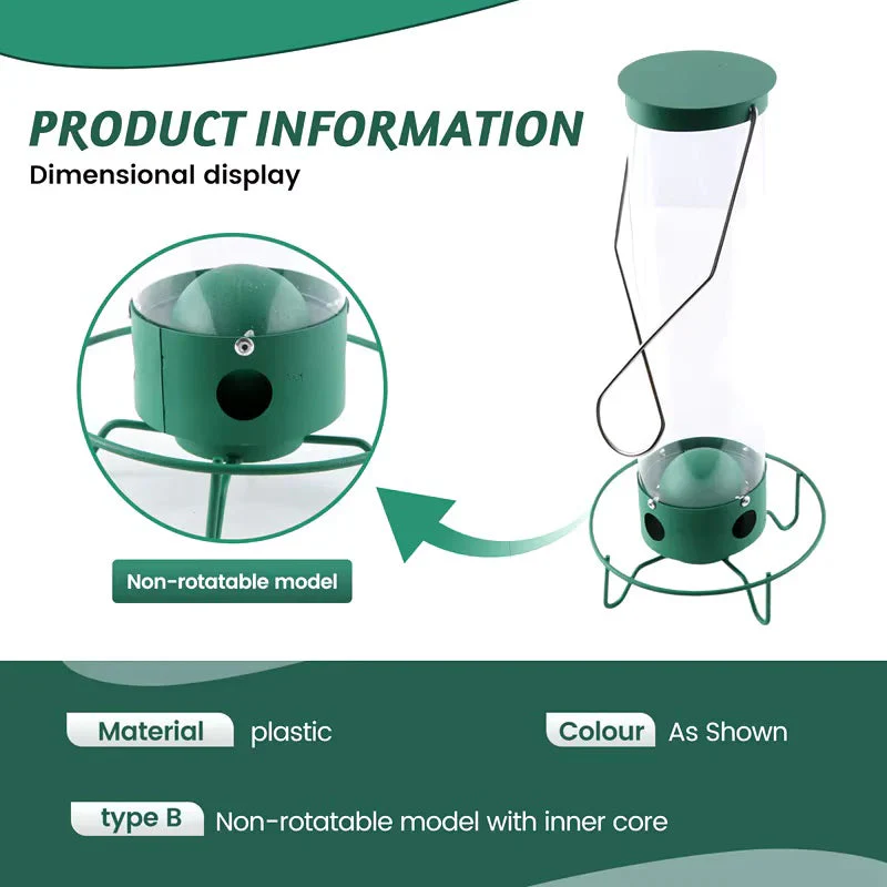 Squirrel Proof Bird Feeder Hanging Metal Wild Bird Seed Feeder 35cm - Image 4