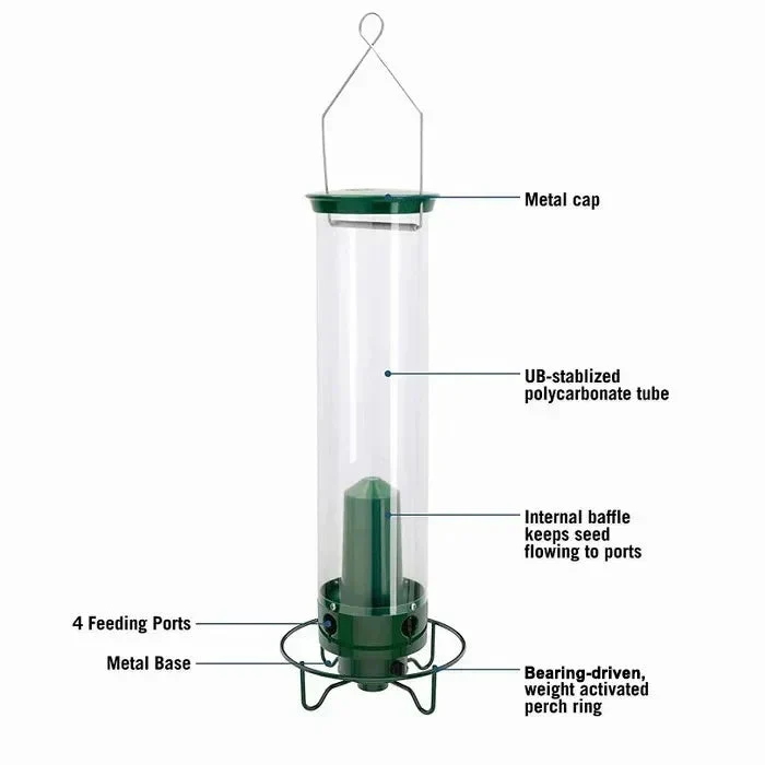 Squirrel Proof Bird Feeder Hanging Metal Wild Bird Seed Feeder 35cm - Image 8