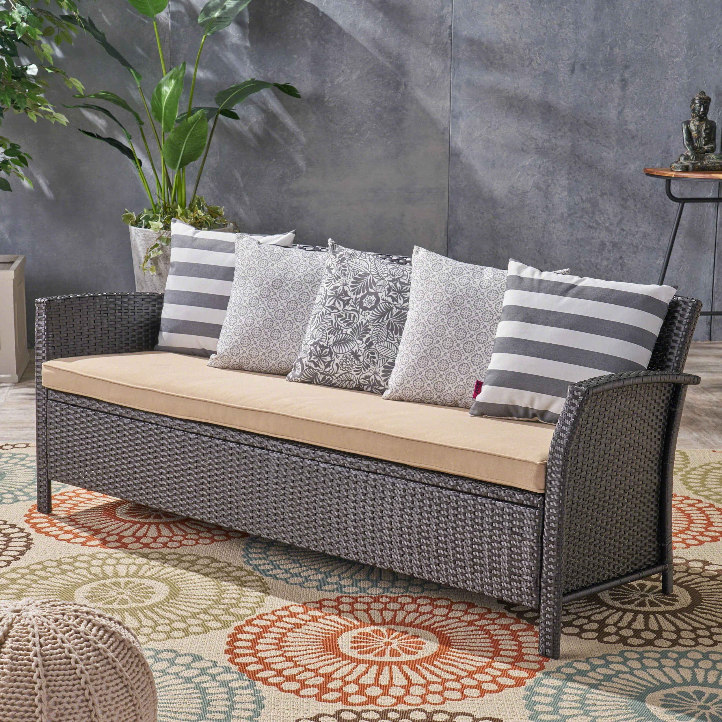 St Lucia 3 Seater Outdoor Sofa - Image 4