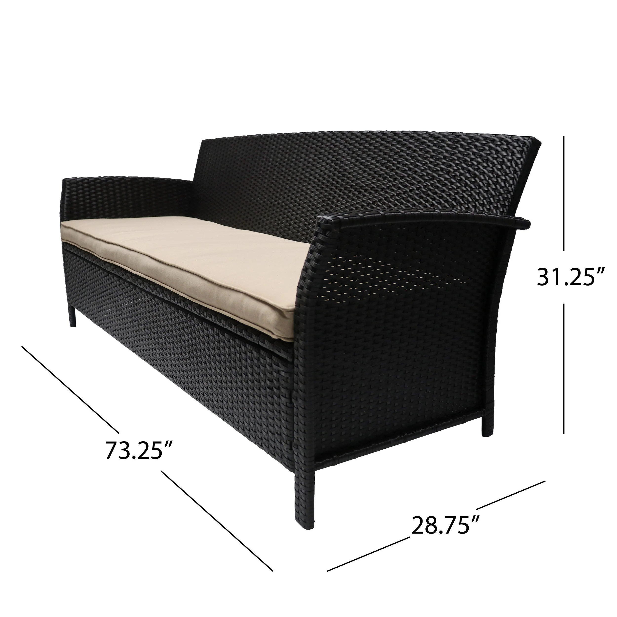 St Lucia 3 Seater Outdoor Sofa - Image 7