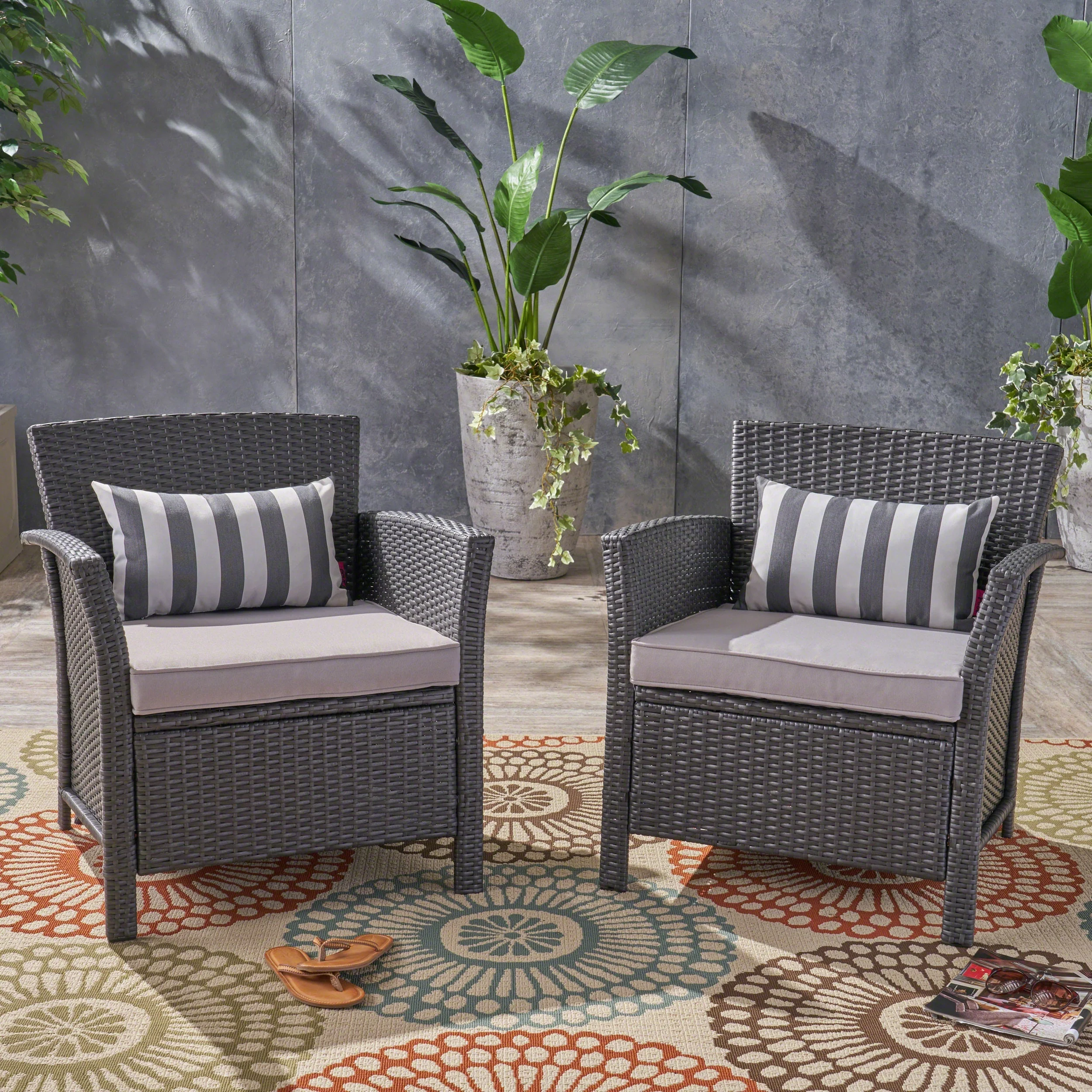 St Lucia Chair Outdoor 2-Piece Chair Set - Image 4