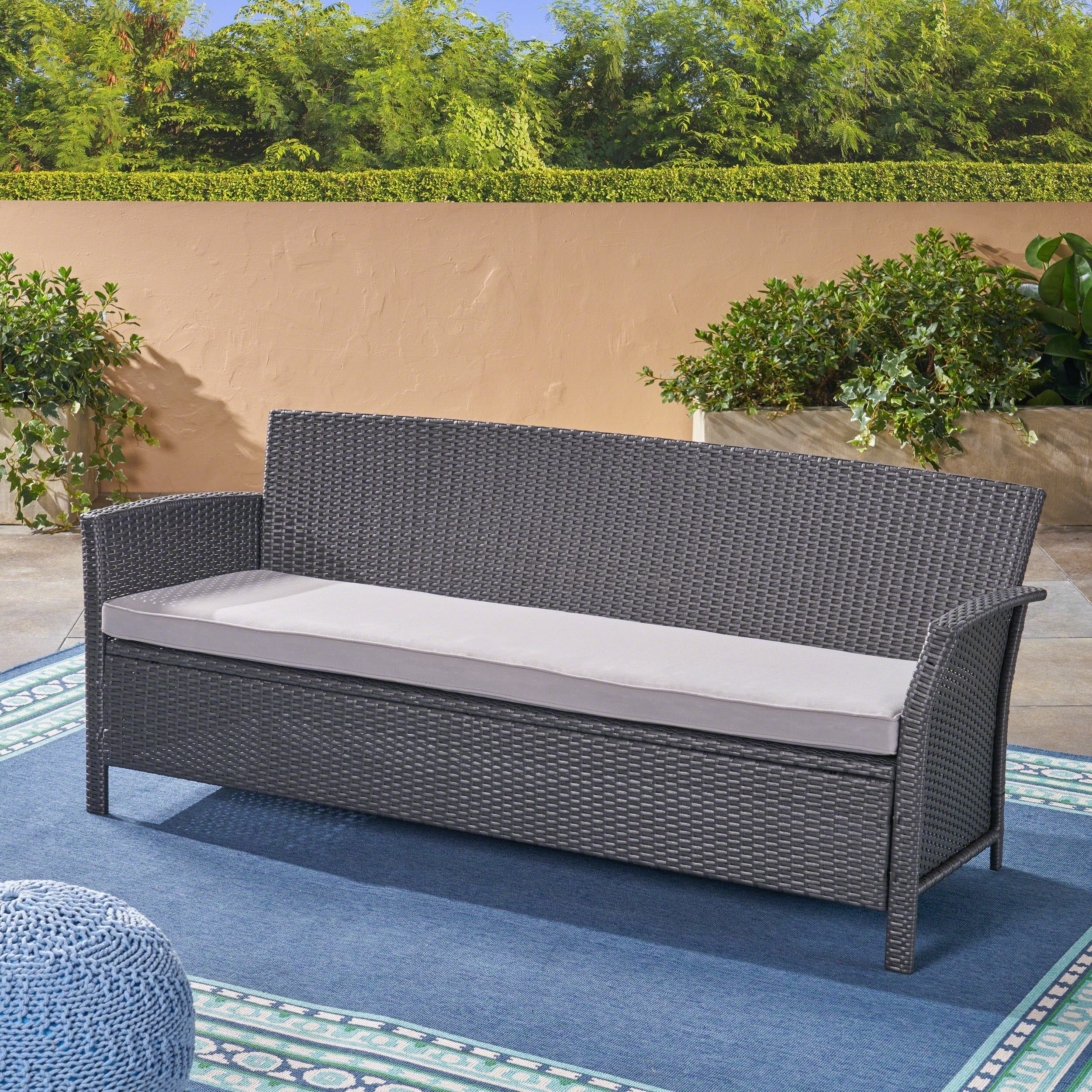 St Lucia Three-Seater Outdoor Woven Sofa - Image 2