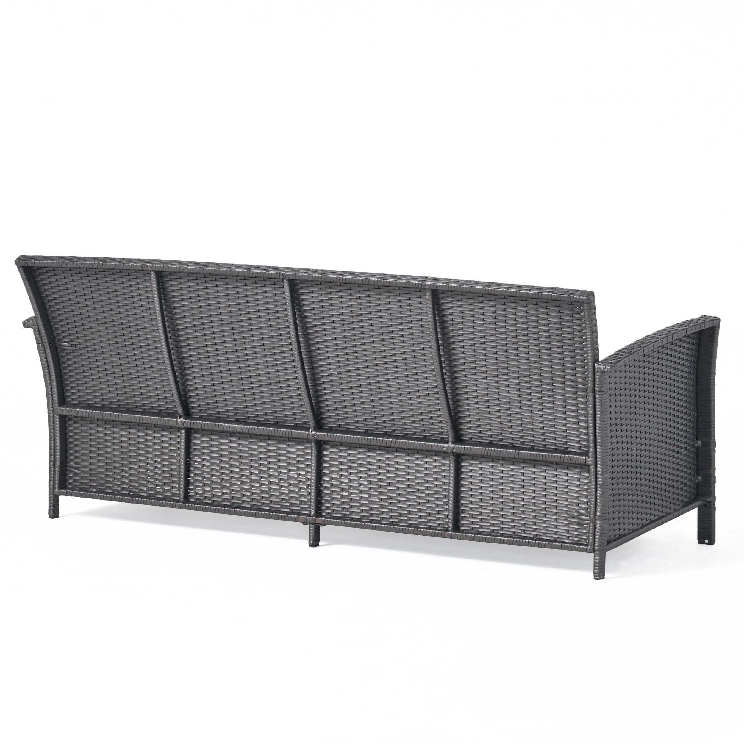 St Lucia Three-Seater Outdoor Woven Sofa - Image 7